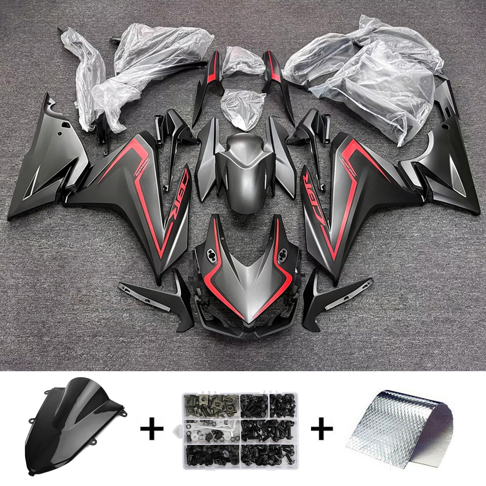 Injection Fairing Kit Bodywork Plastic ABS For Honda CBR500R 2022-2023