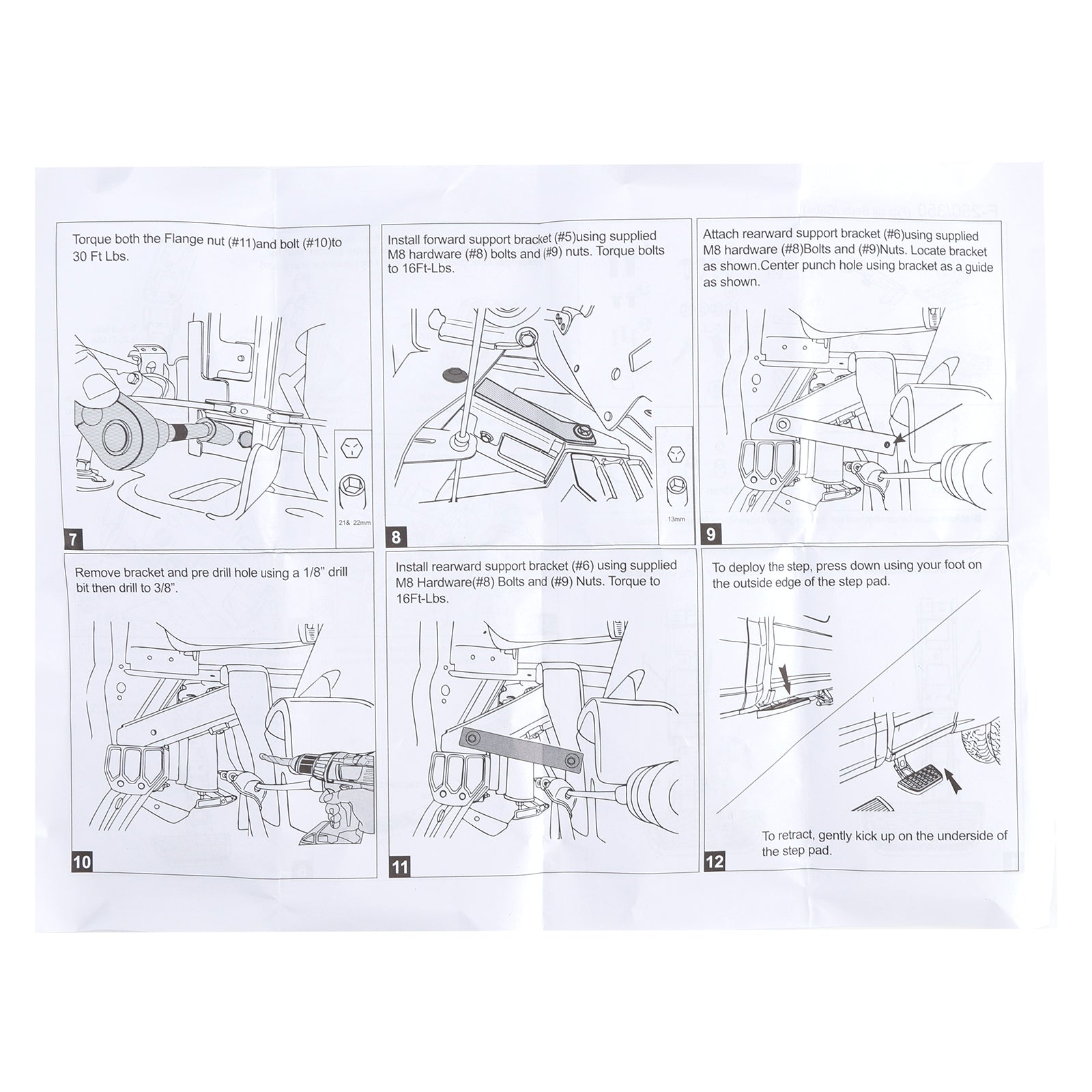 Bed Zijstap Intrekbare Stap 75413-01A Voor Ford F250 F350 Super Duty 2017-2022