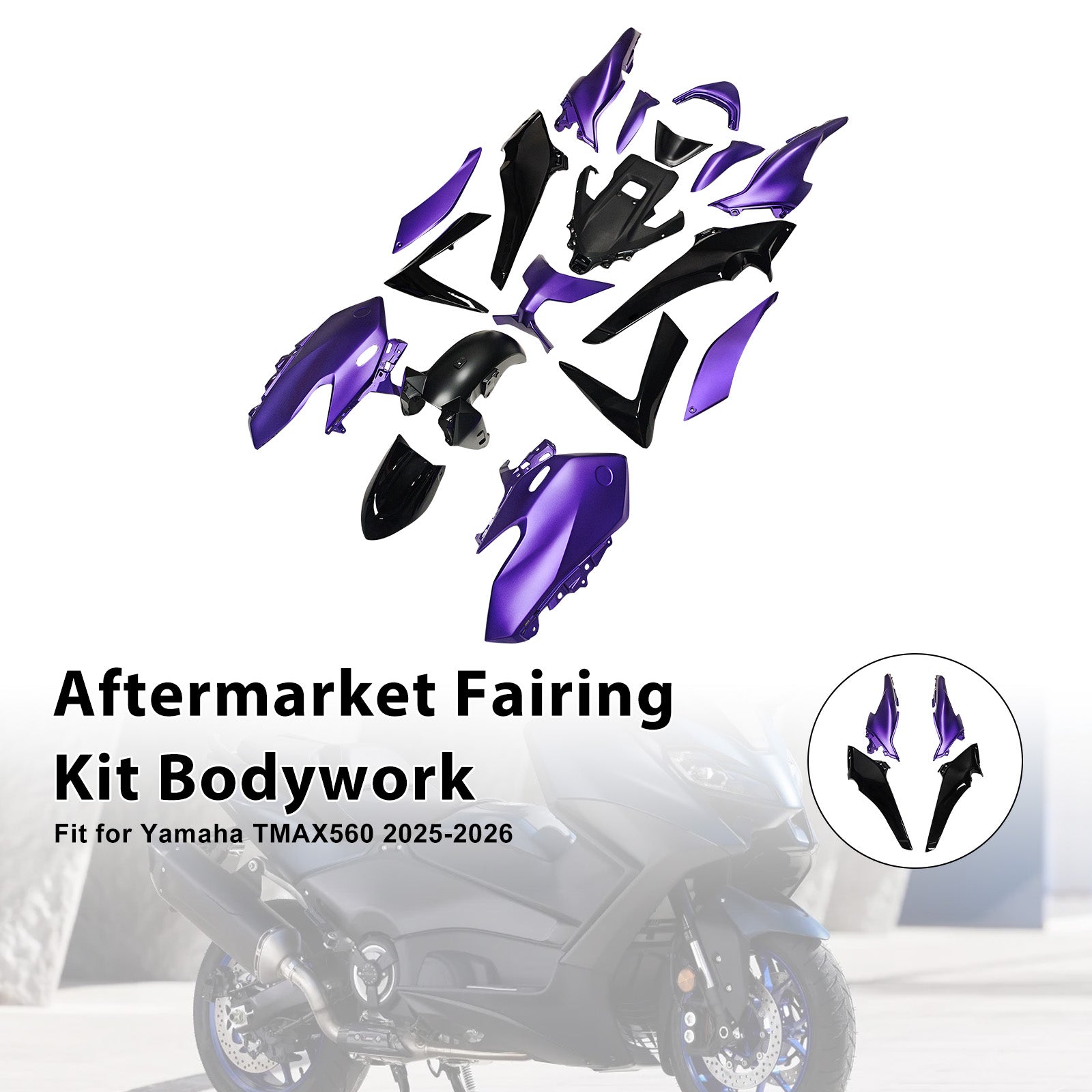 Kit de carénage de carrosserie par injection pour Yamaha TMAX560 2025-2026