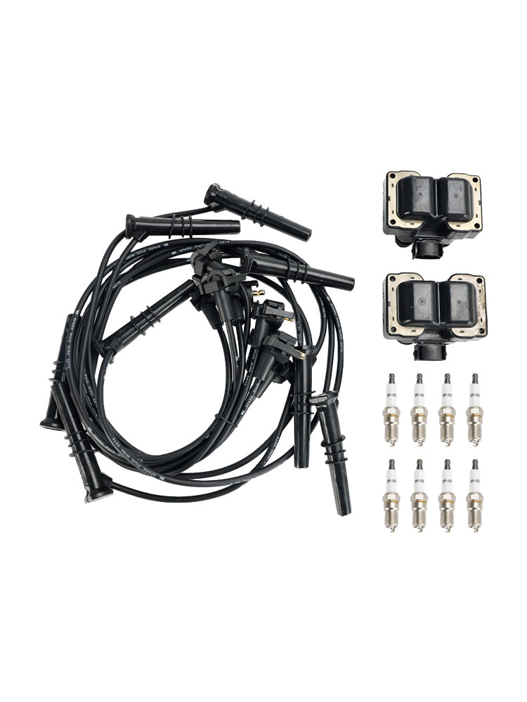 1992-1997 Ford Crown Victoria V8 4.6L 2 Ignition Coil Pack 8 Spark Plugs and Wire Set FD487 SP432