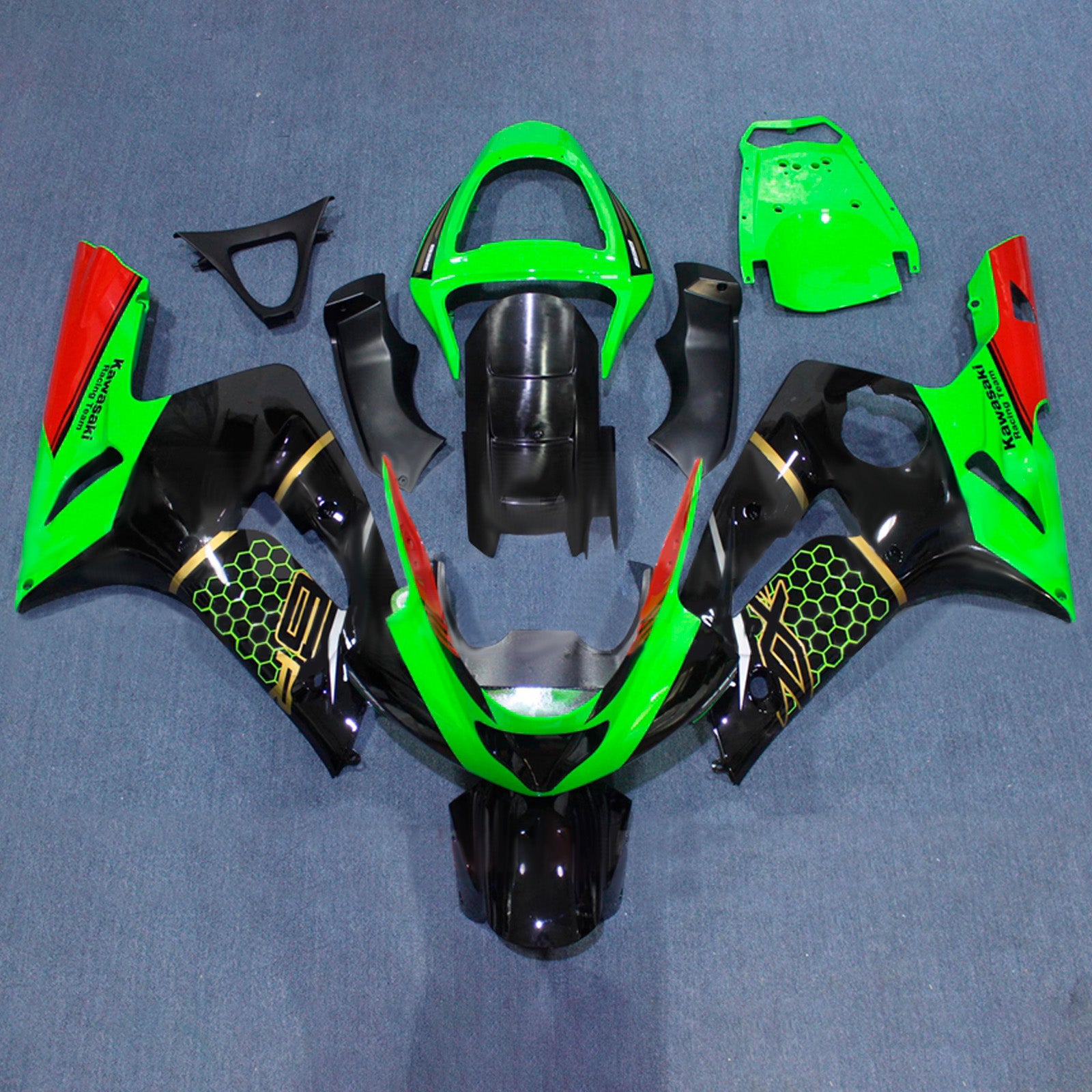 Kit carena iniezione carrozzeria in plastica ABS adatta per Kawasaki ZX6R 636 2003-2004