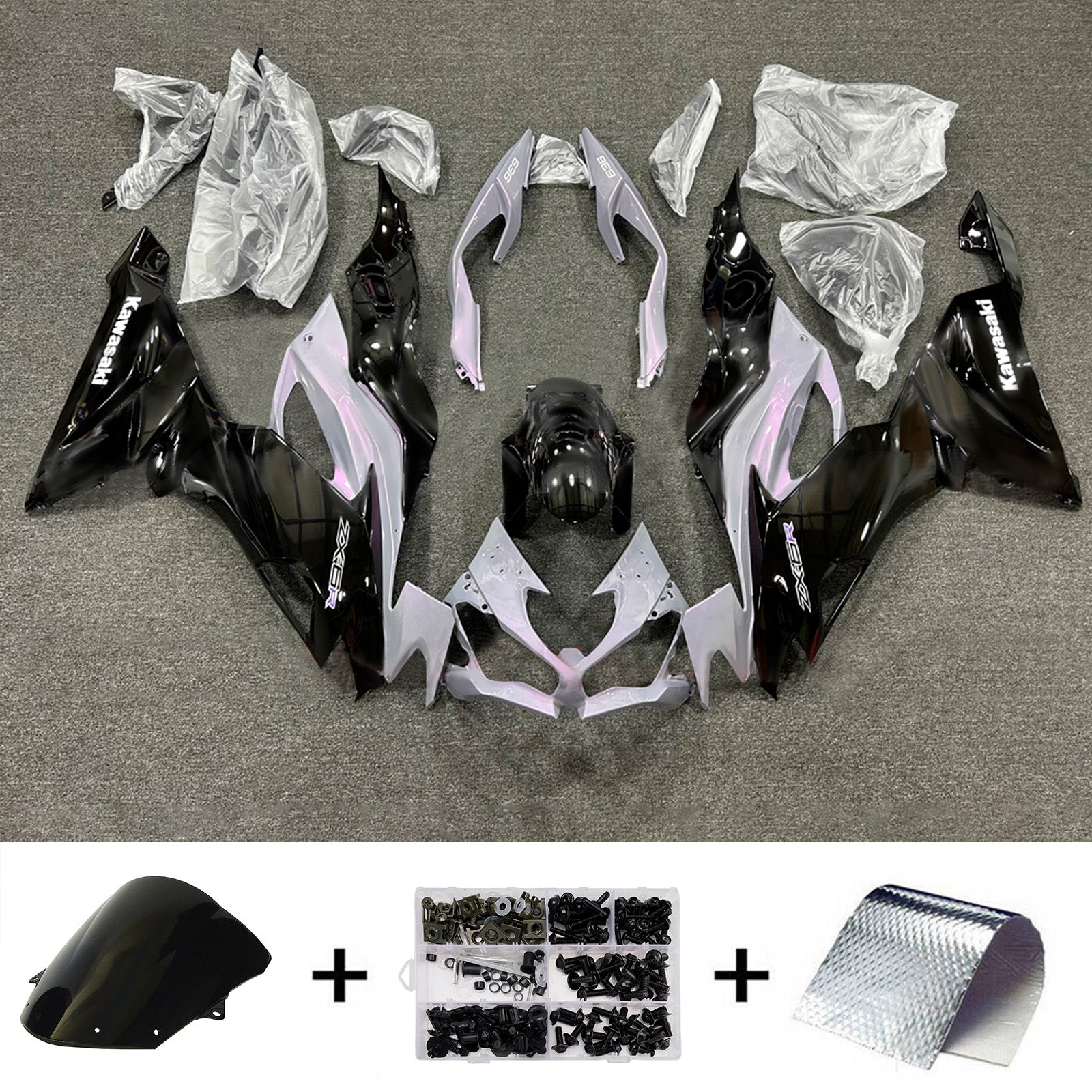Injection Fairing Kit Bodywork Plastic ABS fit For Kawasaki ZX6R 2019-2023