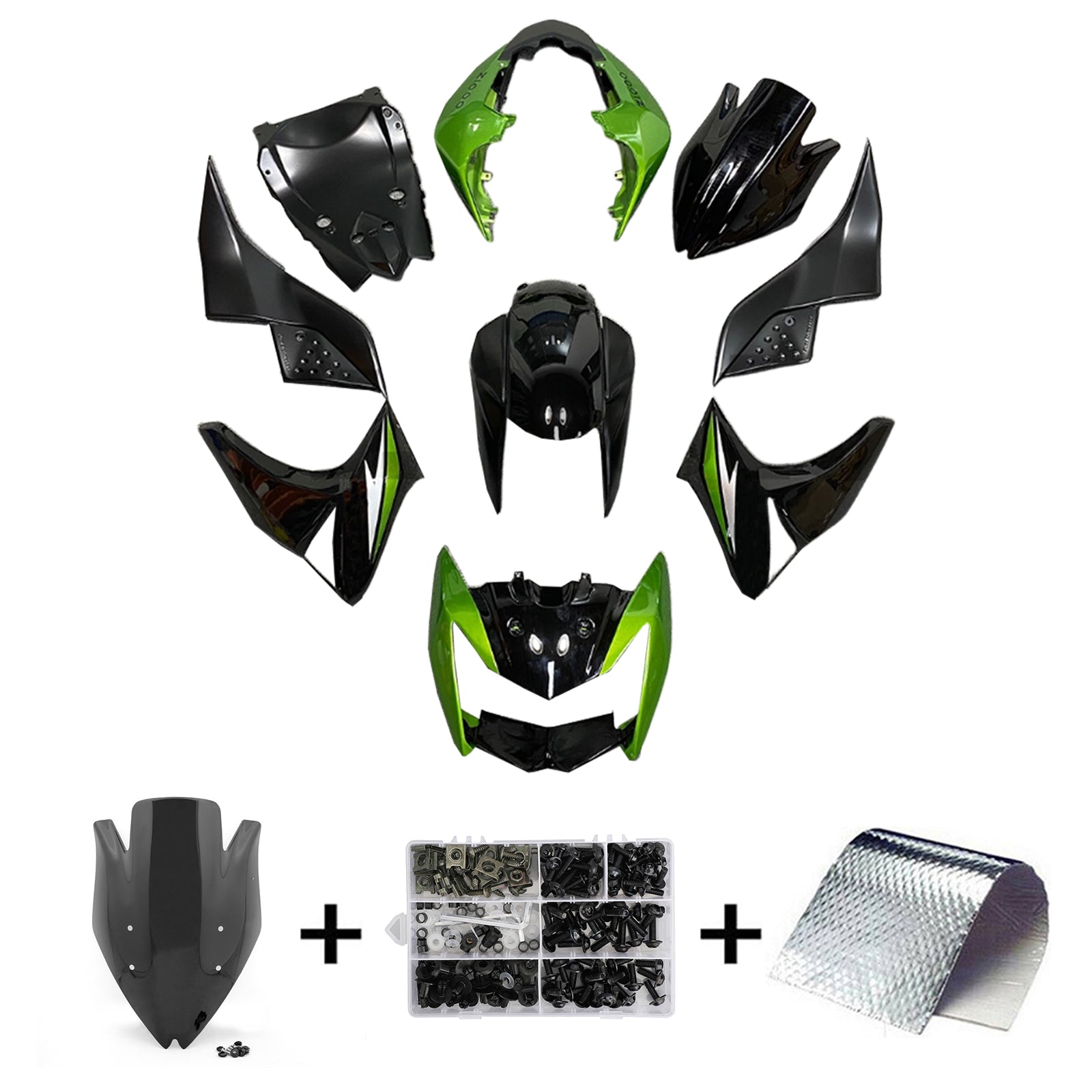 2007-2009 Kawasaki Z1000 Injection Fairing Kit Bodywork Plastic ABS