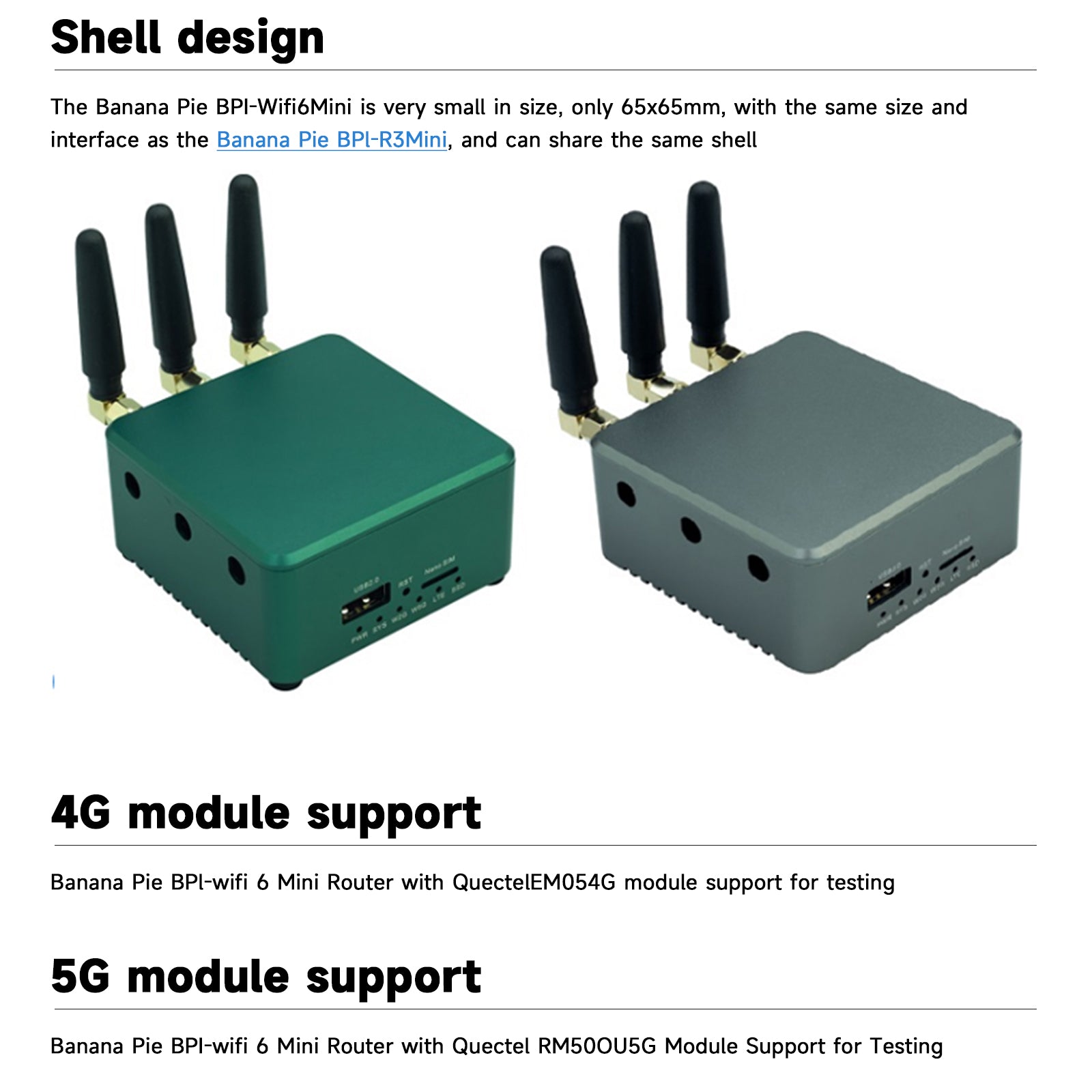 Banana Pi BPI WiFi6 MINI Router Development Board WiFi Wireless Chip Banana Pi