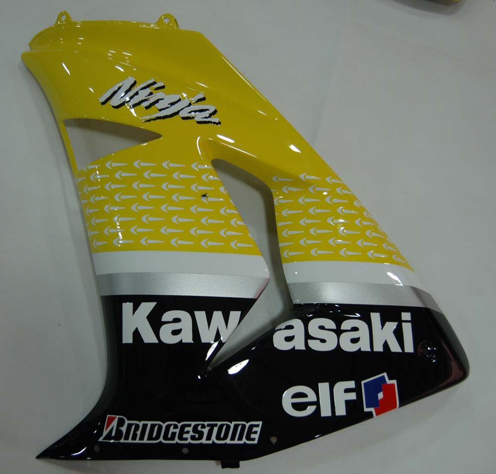 2006-2007 Kawasaki ZX 10R Yellow Black Racing Fairings Generic