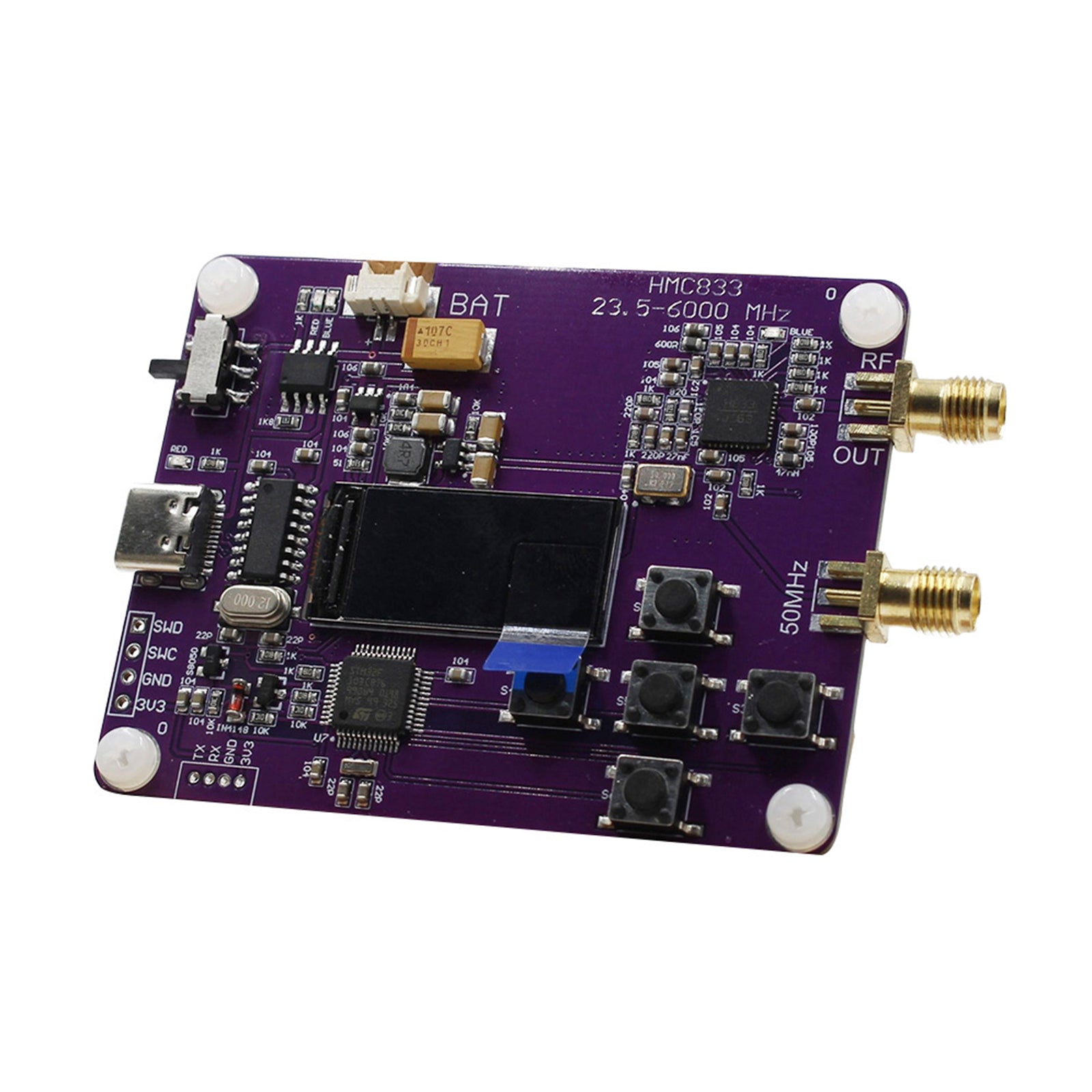 6GHz RF-signaalgenerator 23,5-6000MHz Toetsenbordversie Oled-scherm HMC833