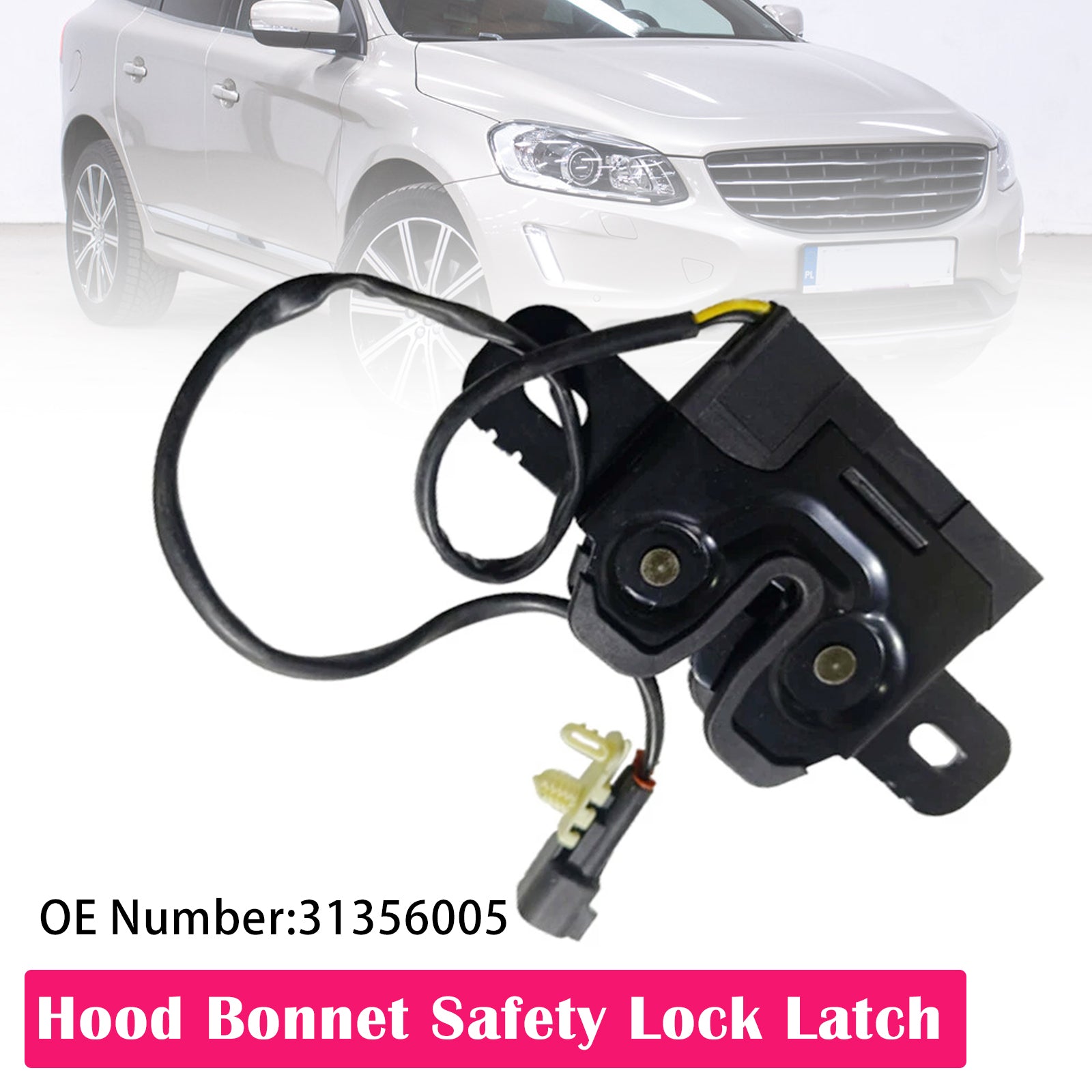Hood Bonnet Safety Lock Latch 31356005 For Volvo XC60 2010-2017