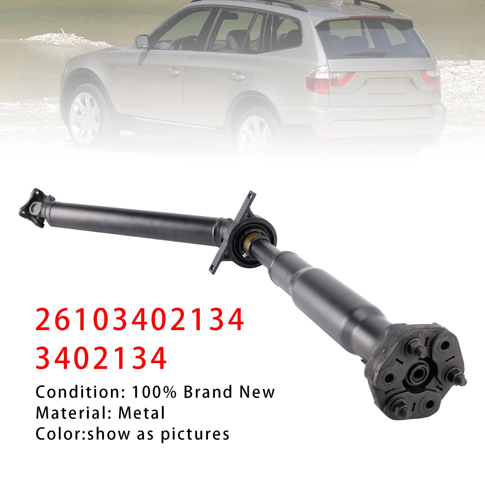 2004-2006 BMW X3 3.0i (E83) L6 3.0L Sport Utility Rear Driveshaft Prop Shaft Assembly 26103402134