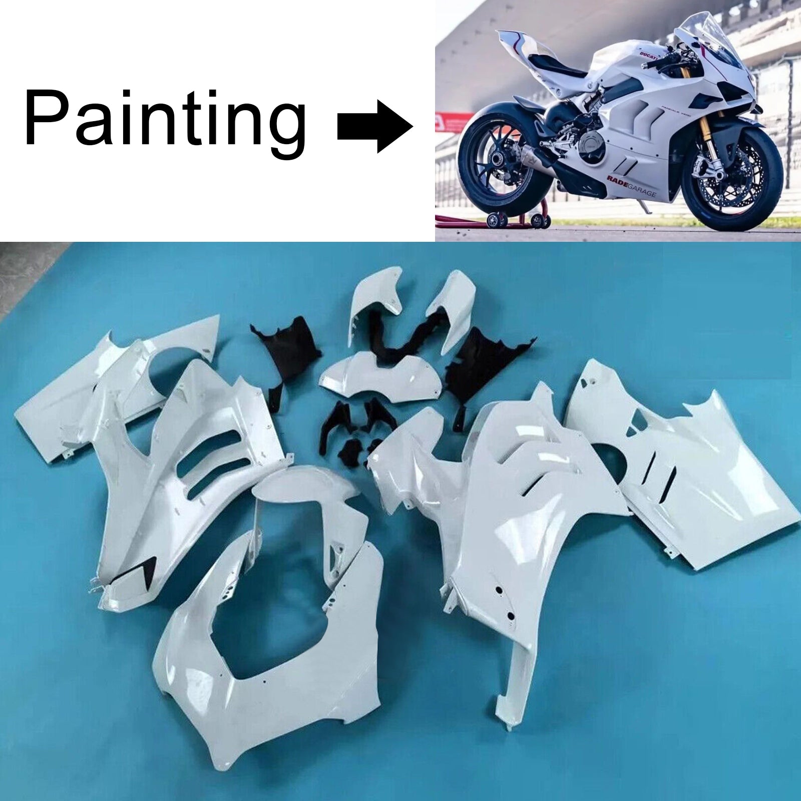 2023-2024 Ducati Panigale V4/V4S 22-24 V4SP/V4R Kit de carénage d'injection carrosserie