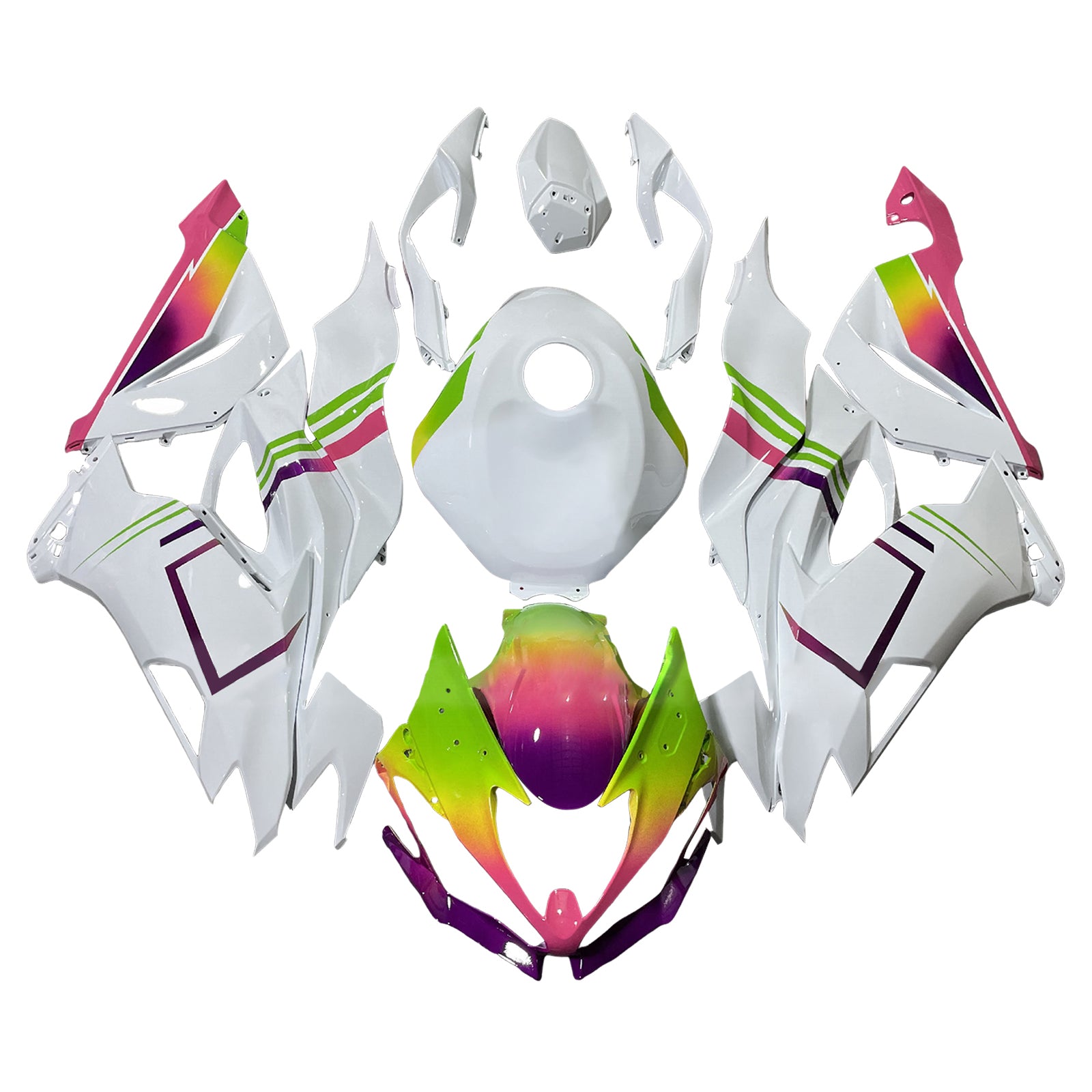 Injectiekuipset carrosserie kunststof ABS geschikt voor Kawasaki ZX6R 2019-2023