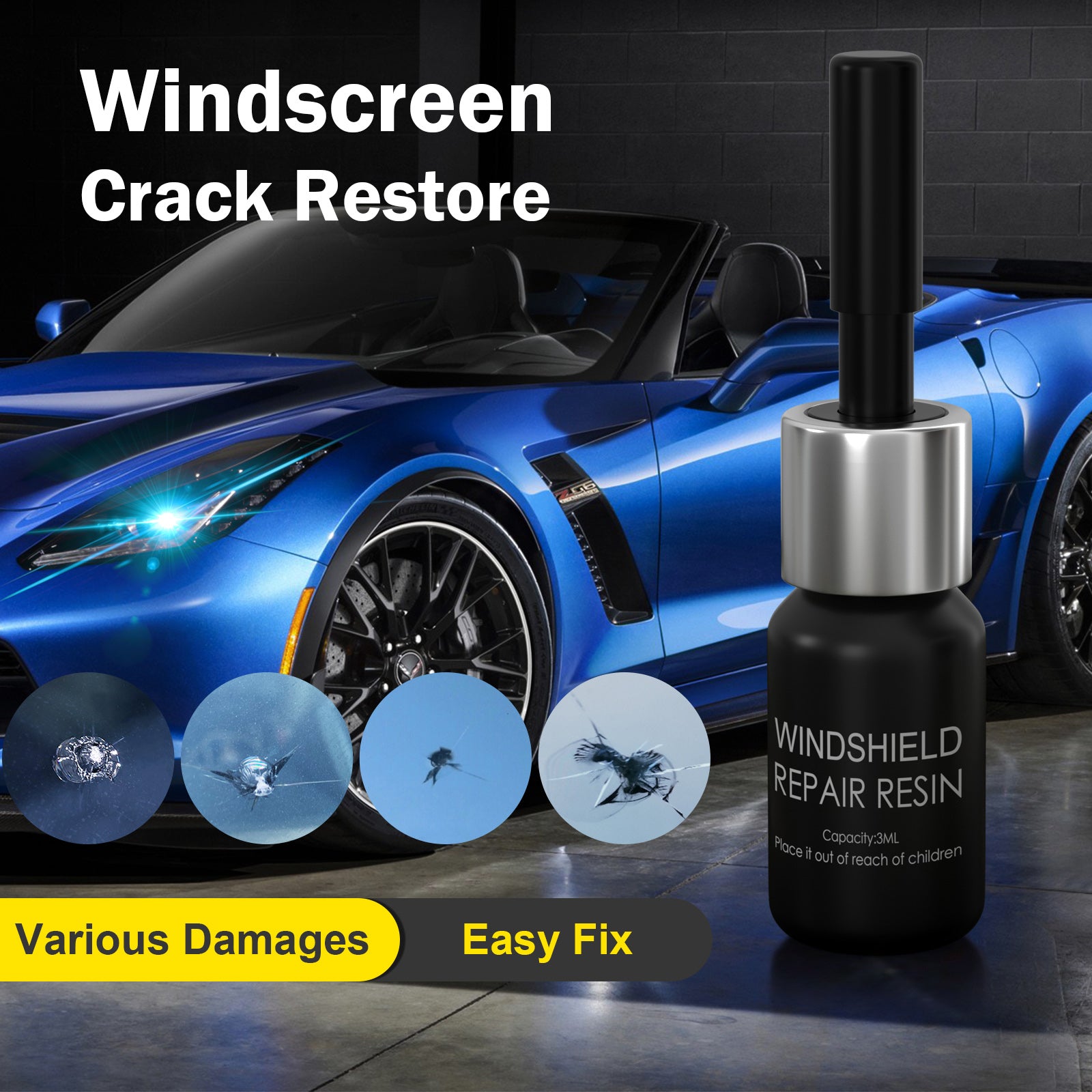 Car Windshield Cracked Repair Tool Upgrade Auto Glass Nano Repair Fluid