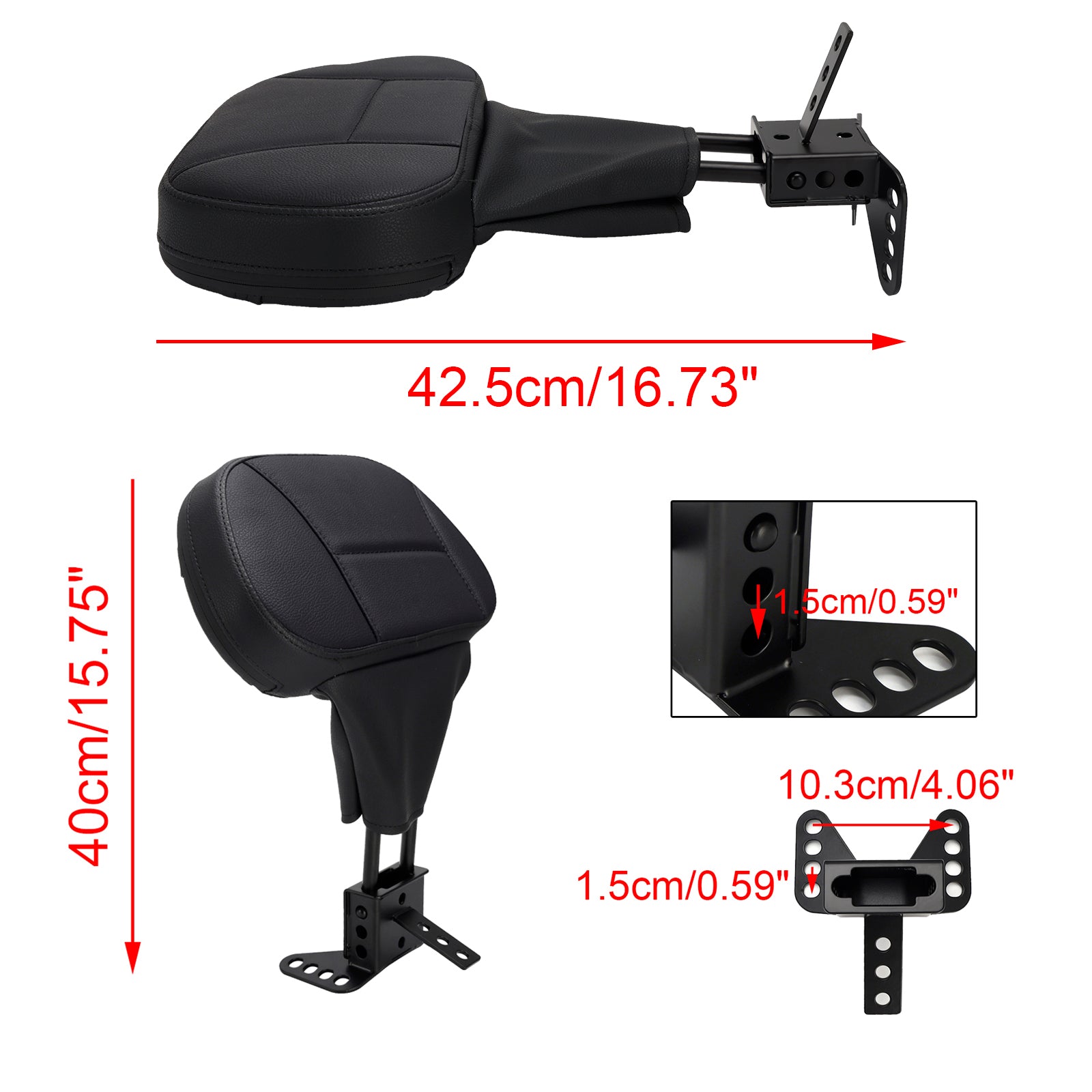 1988-2008 Street Electra Road Glide Road King Tri Glide Driver Backrest pad