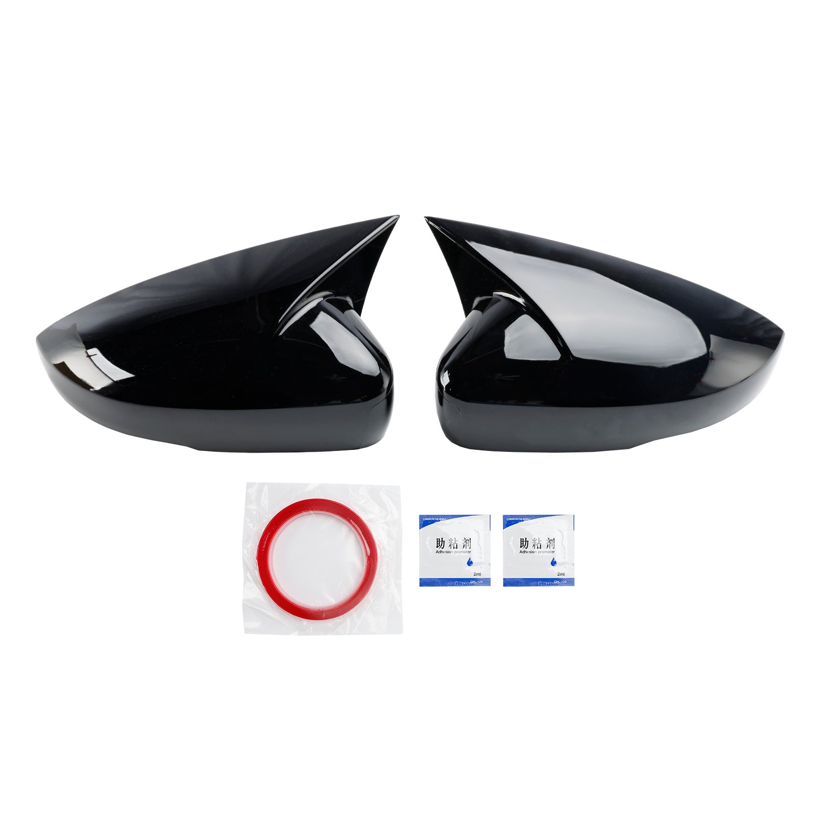 2009-2017 VW Polo MK5 Gloss Black Wing Door Mirror Cover Caps Gauche + Droite