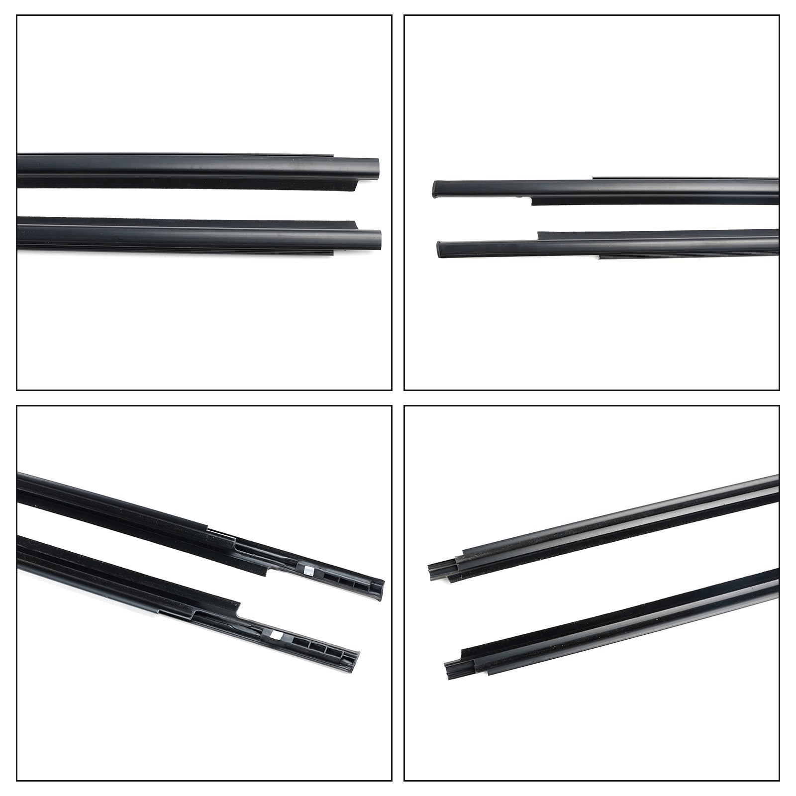 4pcs Outer Door Glass Weatherstrip Moulding For Toyota Yaris Vitz 2005-2010