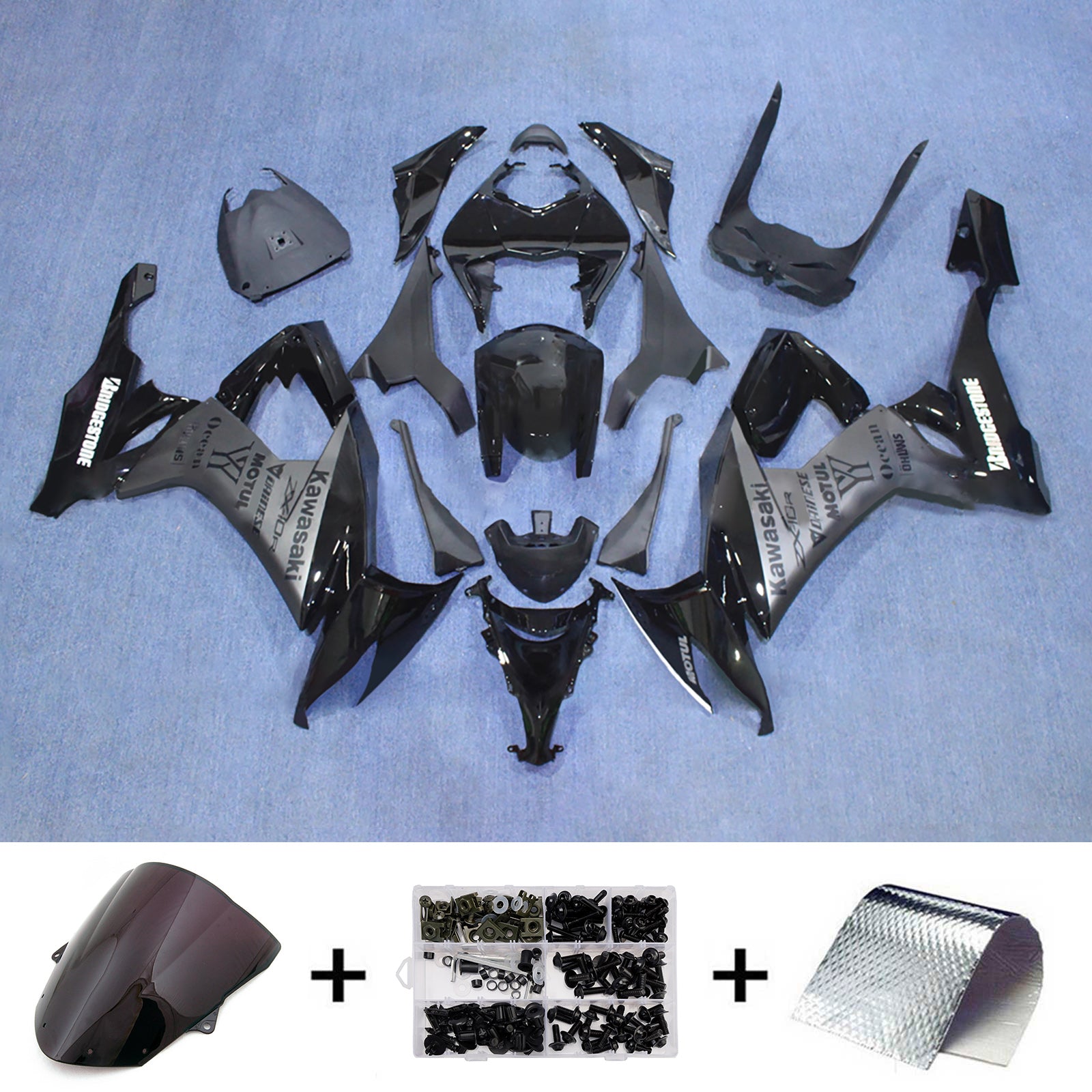 Kit carenatura iniezione carrozzeria in plastica ABS adatta per Kawasaki ZX10R 2008-2010