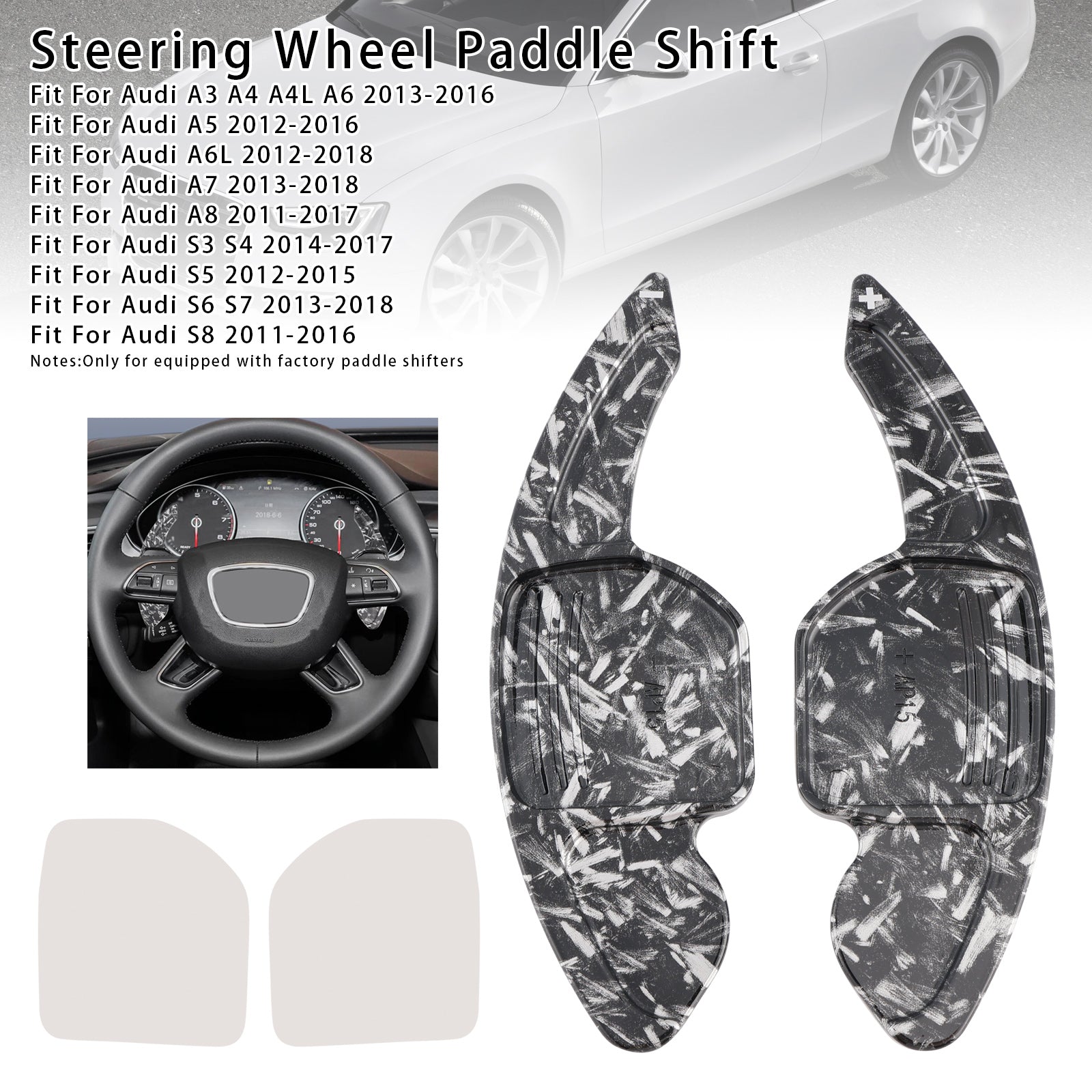 Steering Wheel Paddle Shifter Extension For Audi A3 A4 A5 A6 A8