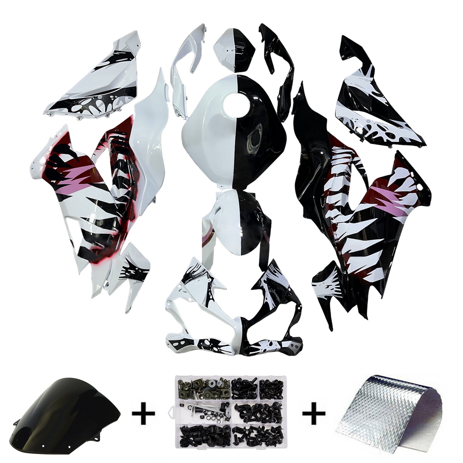 Injection Fairing Kit Bodywork Plastic ABS fit For Kawasaki ZX6R 2019-2023