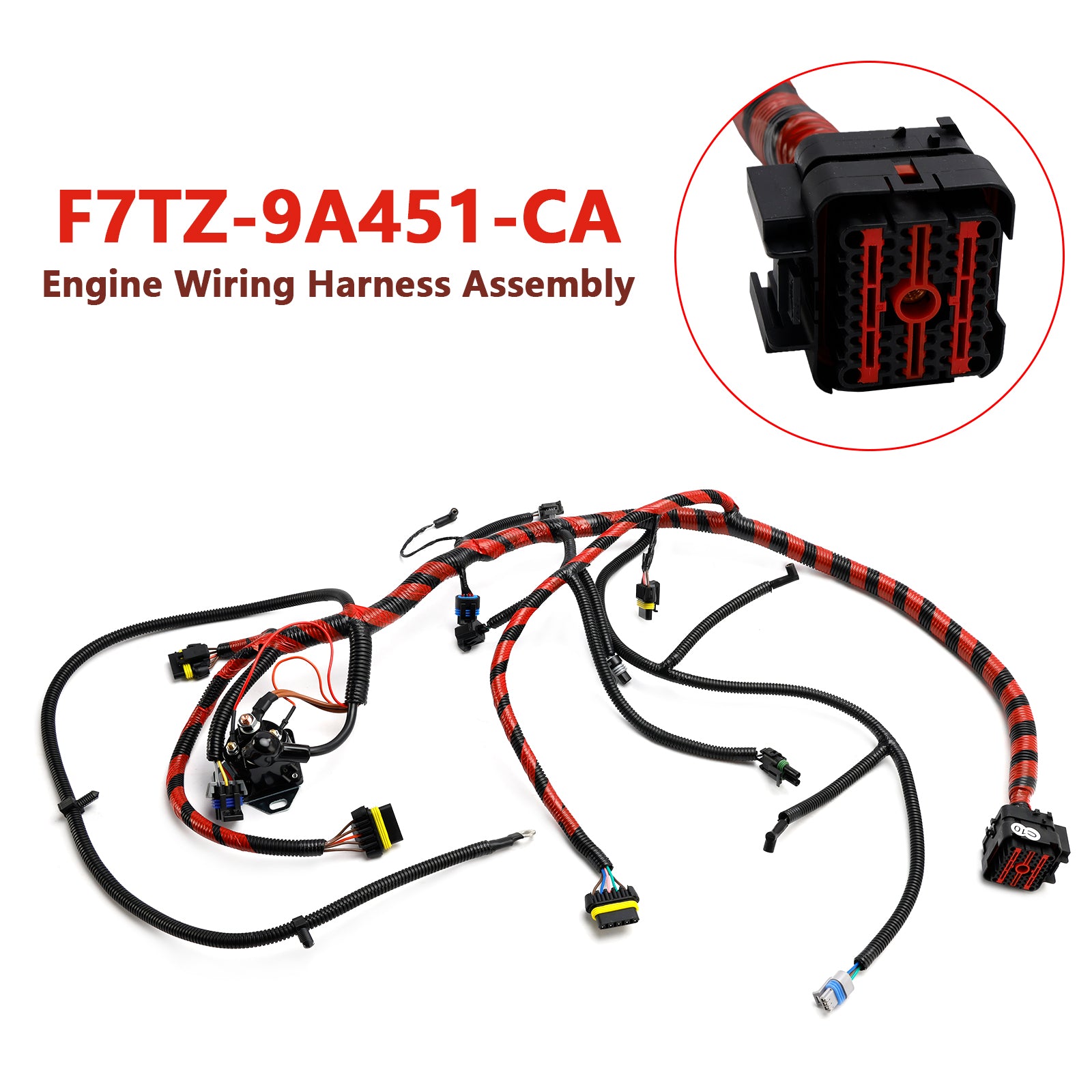 1997 Ford F-250 F-350 7.3L Engine Wiring Harness Assembly F7TZ-9A451-CA