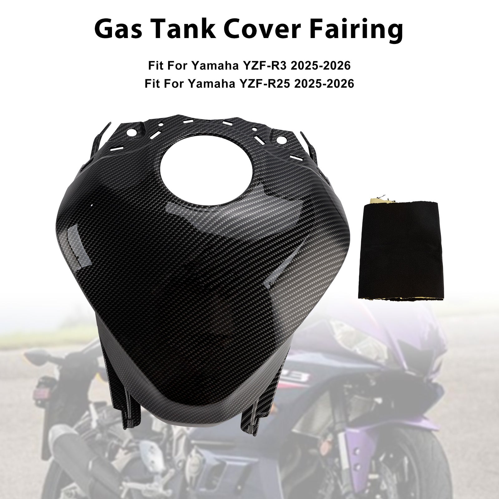 Protecteur de carénage de couvercle de réservoir de gaz, pour Yamaha YZF-R3 R25 2025 – 2026