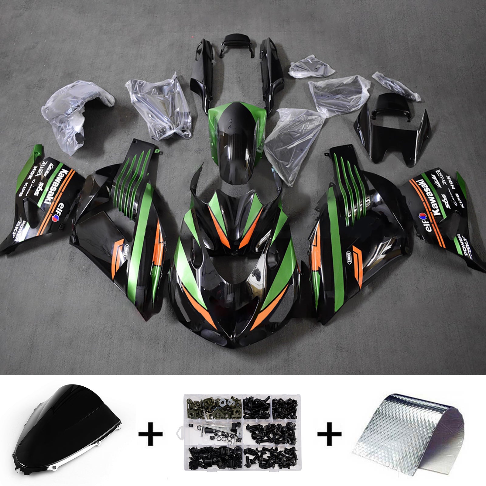 Kit carenatura iniezione Carrozzeria adatta per Kawasaki ZX14R ZZR1400 2012-2025