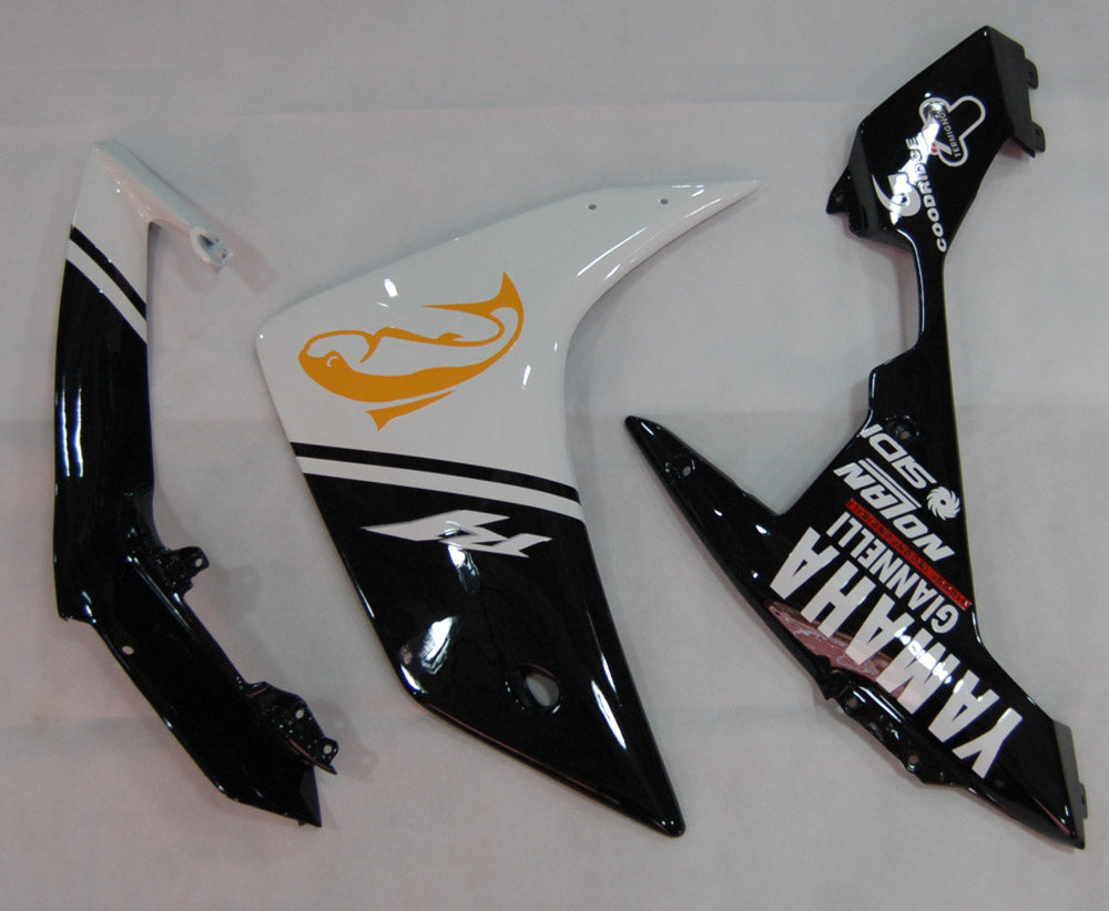 2007-2008 Yamaha YZF-R1 Black White Racing Fairings Generic