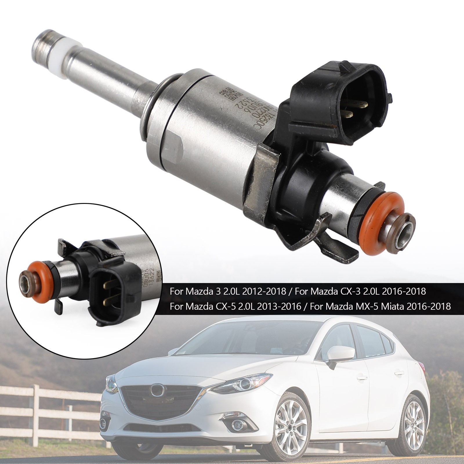 Injecteur de carburant PE01-13-250C adapté à Mazda 3 CX-3 CX-5 2.0 2012-18 PE01-13250B, 1 pièce