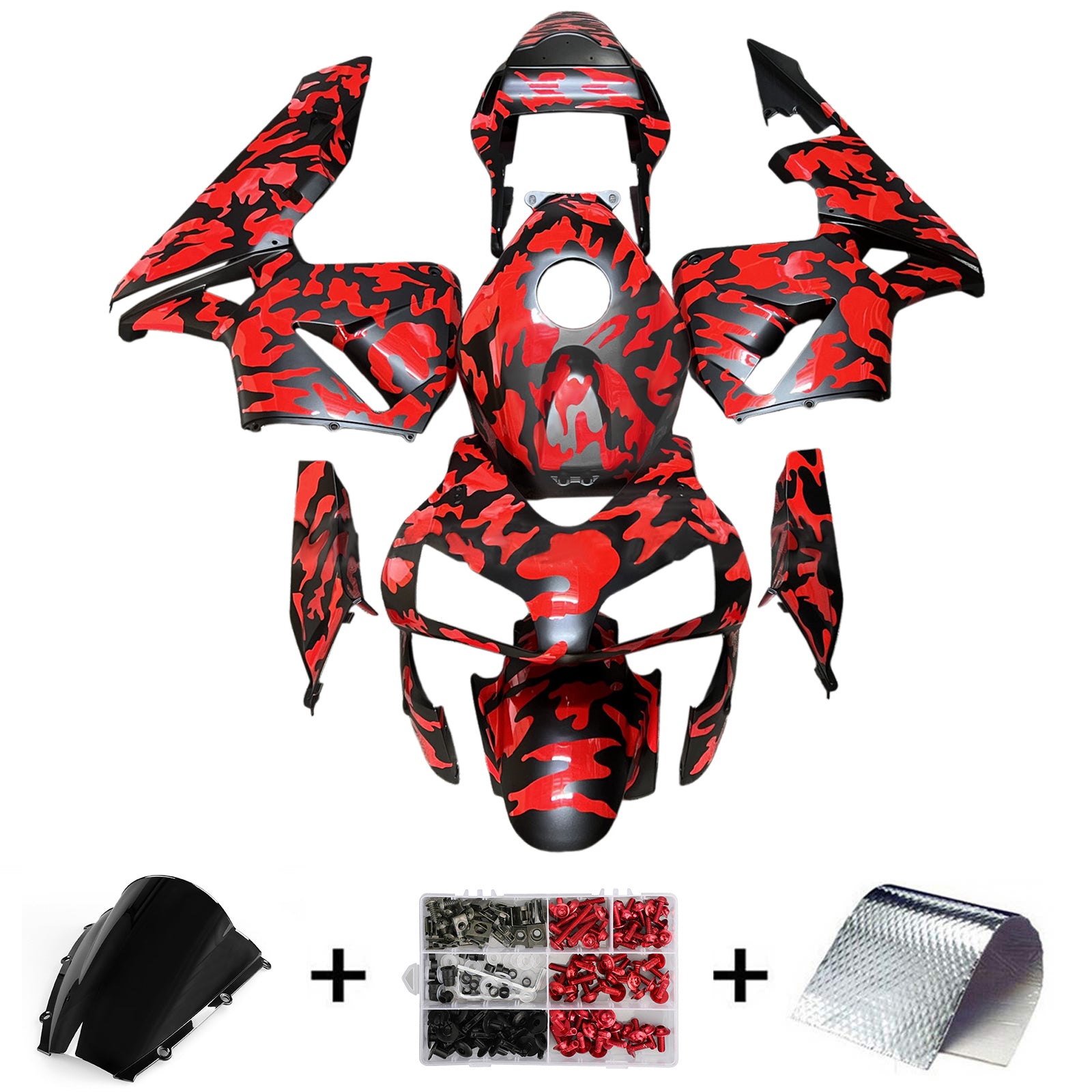 Injektionsmässa Kit Bodywork Plastic ABS för Honda CBR600RR 2003-2004 F5