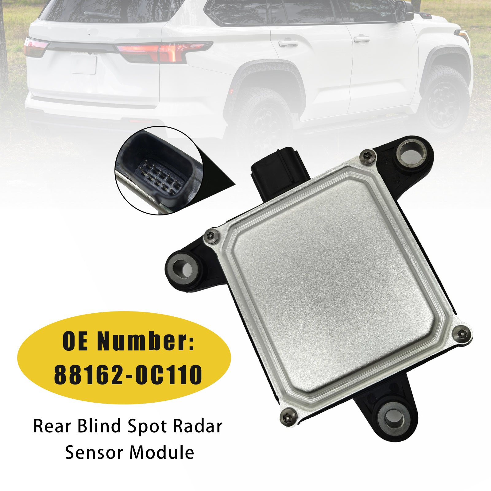 Rear Blind Spot Radar Sensor Module 88162-0C110 For Toyota Sequoia 2023-2024