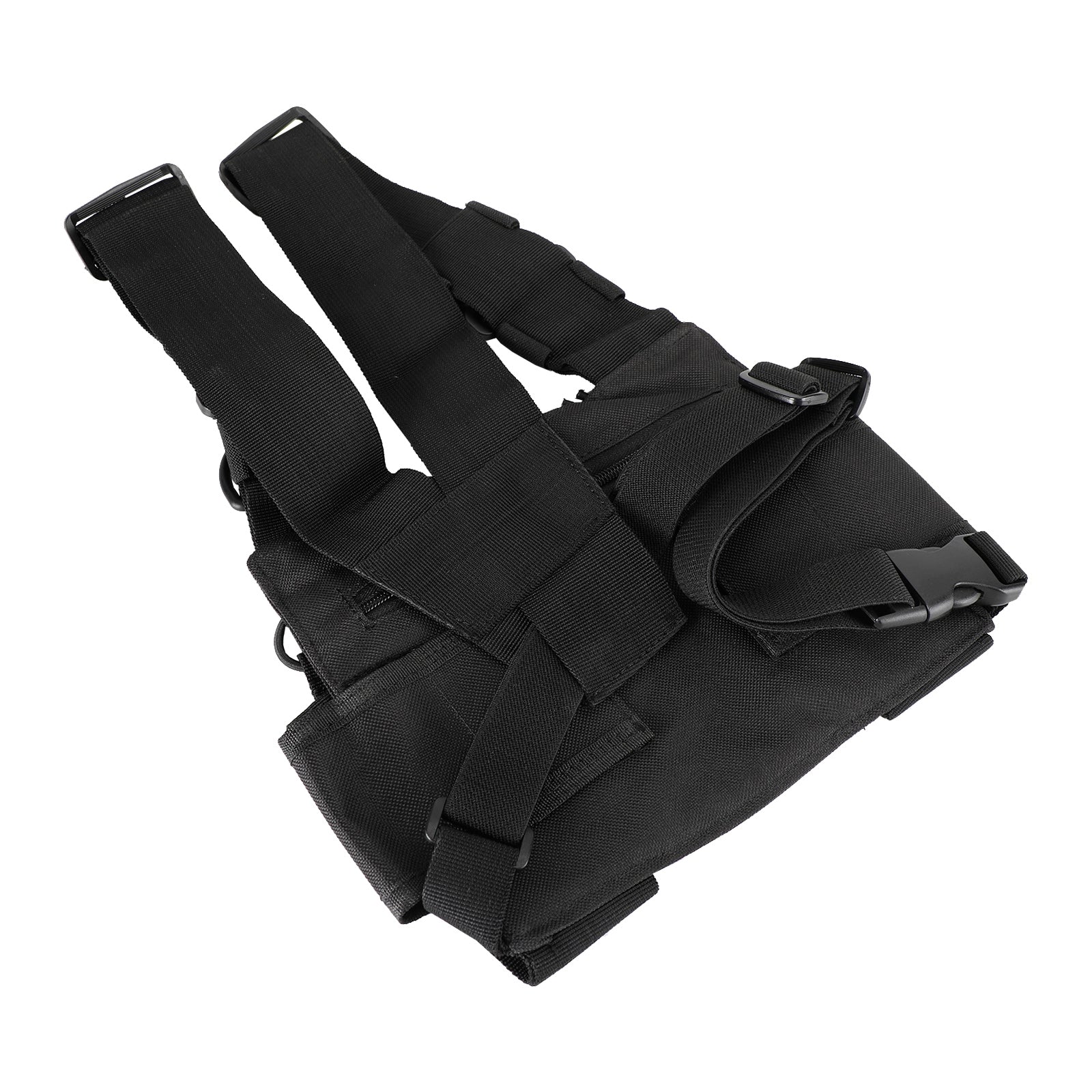 New Tactical Black Multifunctional Chest Harness Bag for Field Operations Radio