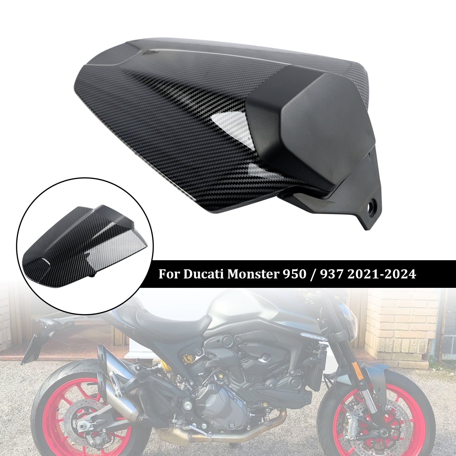 2021-2024 Ducati Monster 950 937 Staart Achterbank Hoes Kuipkap