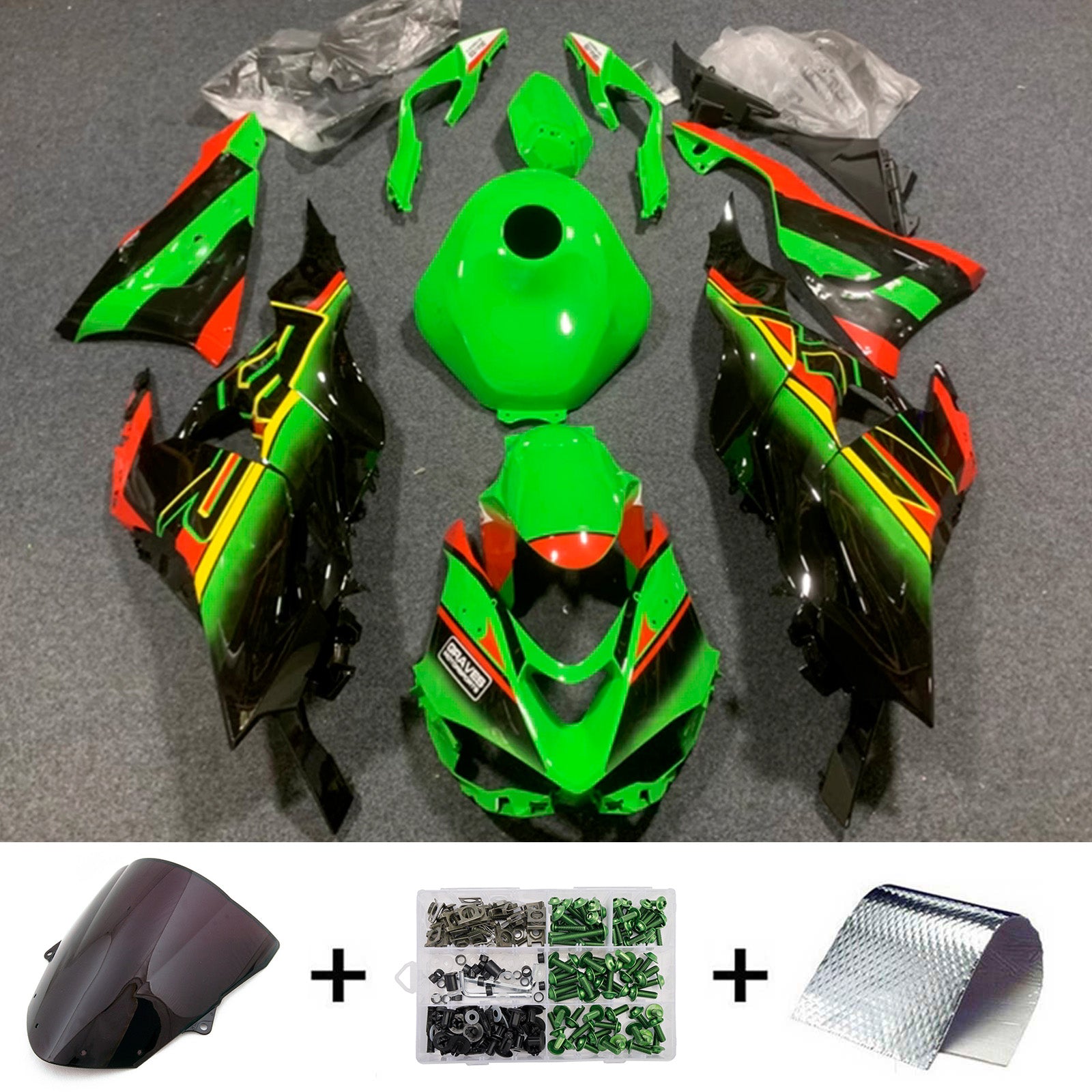 Injection Fairing Kit Bodywork Plastic ABS fit For Kawasaki ZX-6R 2024-2025
