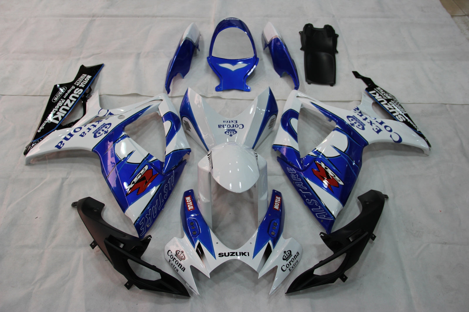 2006-2007 Suzuki GSXR 600 750 White Blue Corona Racing Fairings Generic