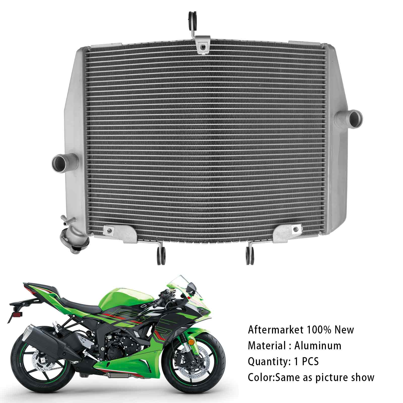 Radiator Cooling Engine Cooler For Kawasaki ZX-6R ZX636 2024-2025