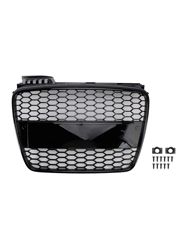 RS4 Style Front Honeycomb Mesh Grille Grill Fit Audi A4 B7 S-Line 2005-2008