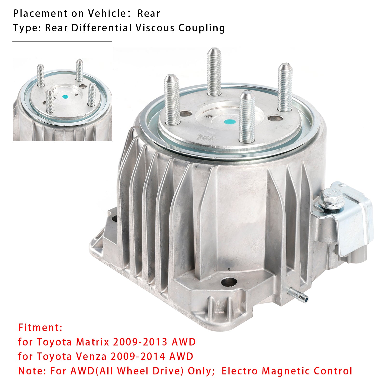 2009-2013 Toyota Matrix AWD Rear Differential Viscous Coupling 41303-68013 4130368012