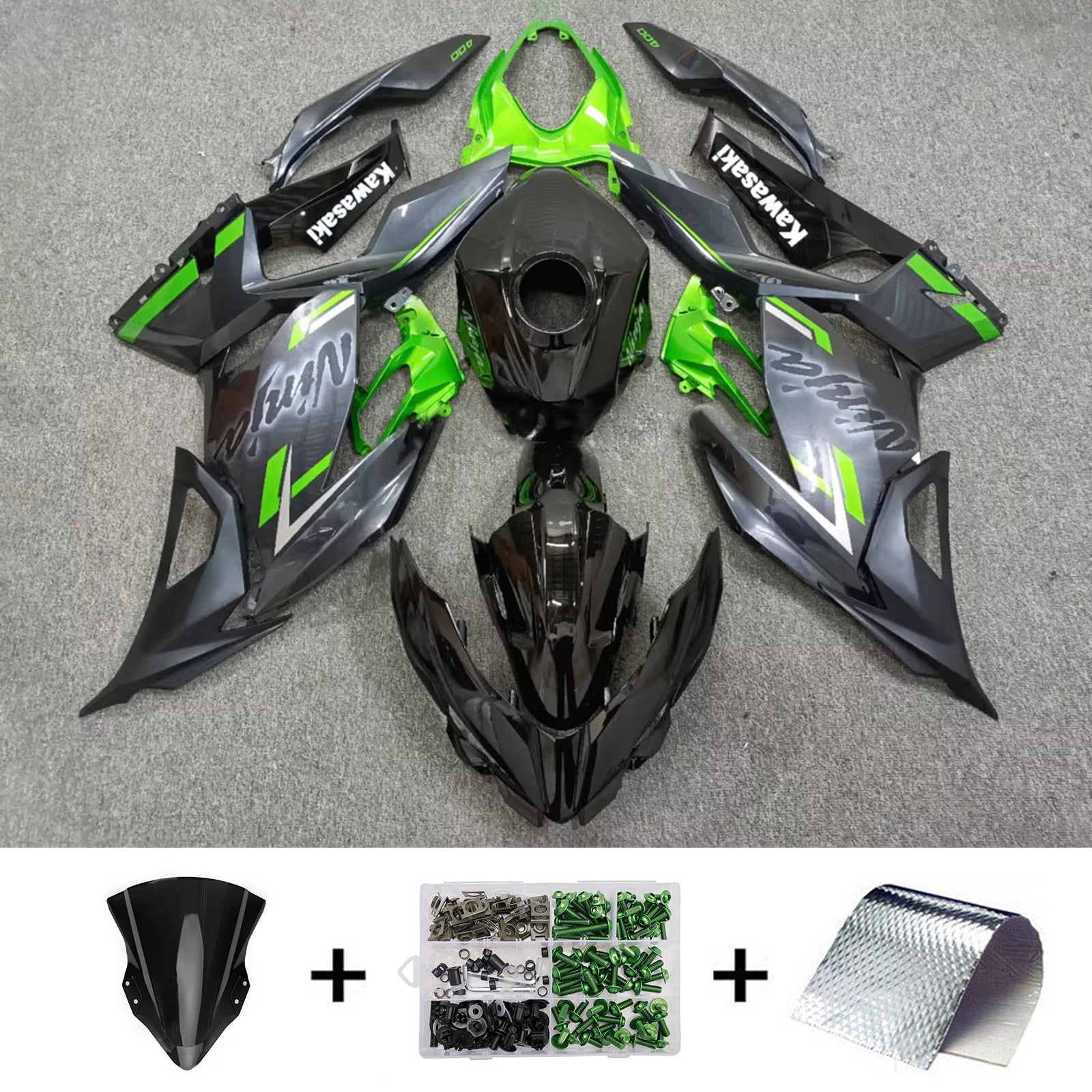 Kit carena iniezione carrozzeria in plastica ABS adatta per Kawasaki EX400 Ninja400 2018-2024
