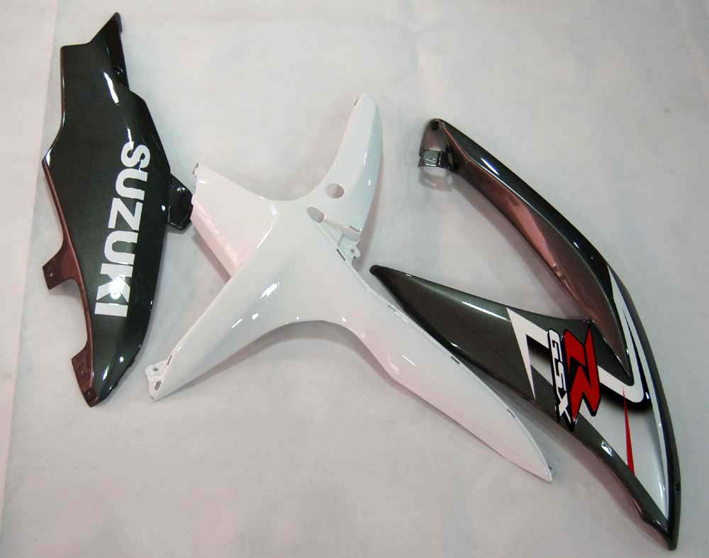 2008-2010 Suzuki GSXR 600 750 White & Silver GSXR Racing Fairings Generic