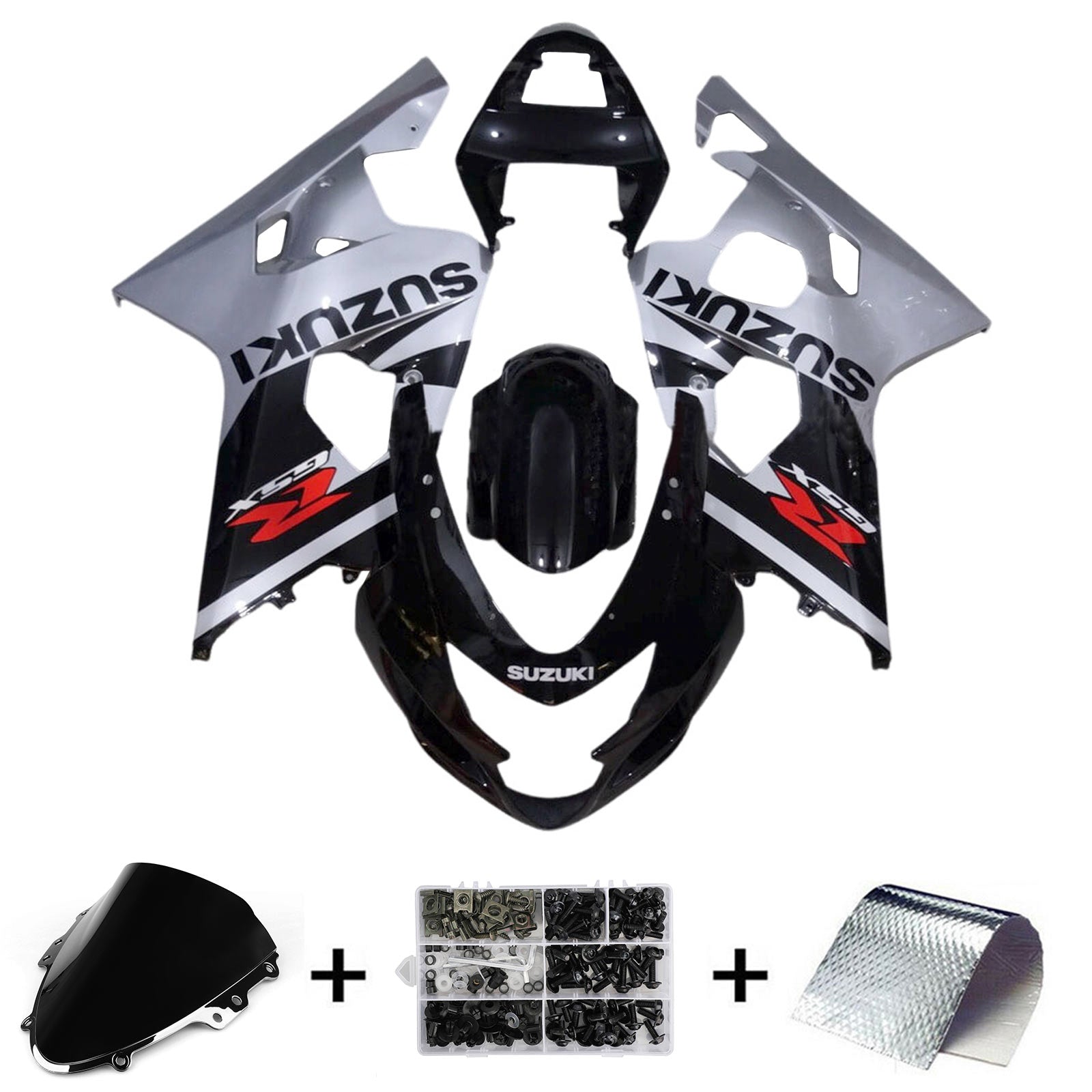 2004-2005 Suzuki GSXR 600/750 K4 Kit de carénage d'injection carrosserie plastique ABS