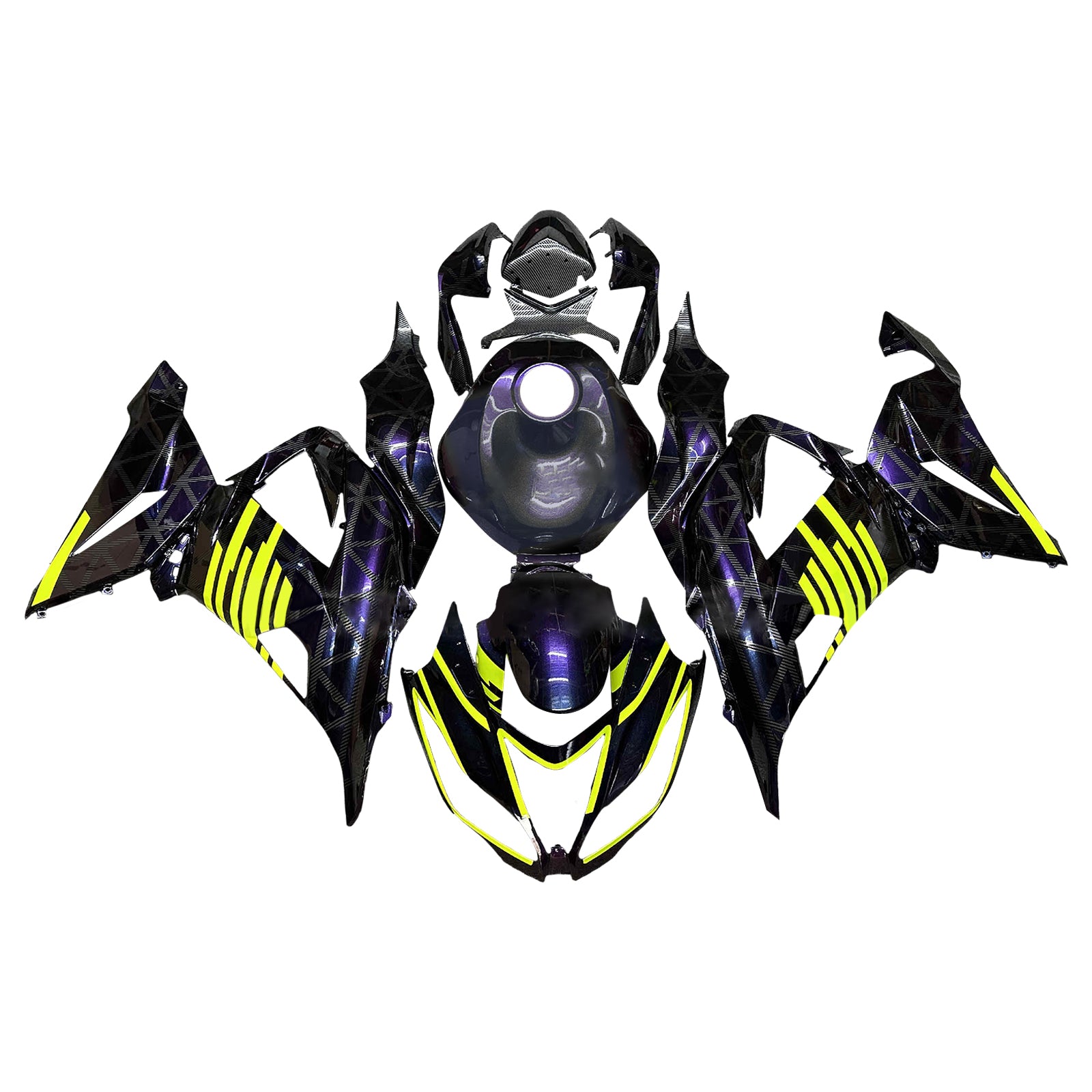 Injeksjon Fairing Kit Bodywork Plast Abs Fit for Kawasaki ZX6R 636 2013-2018