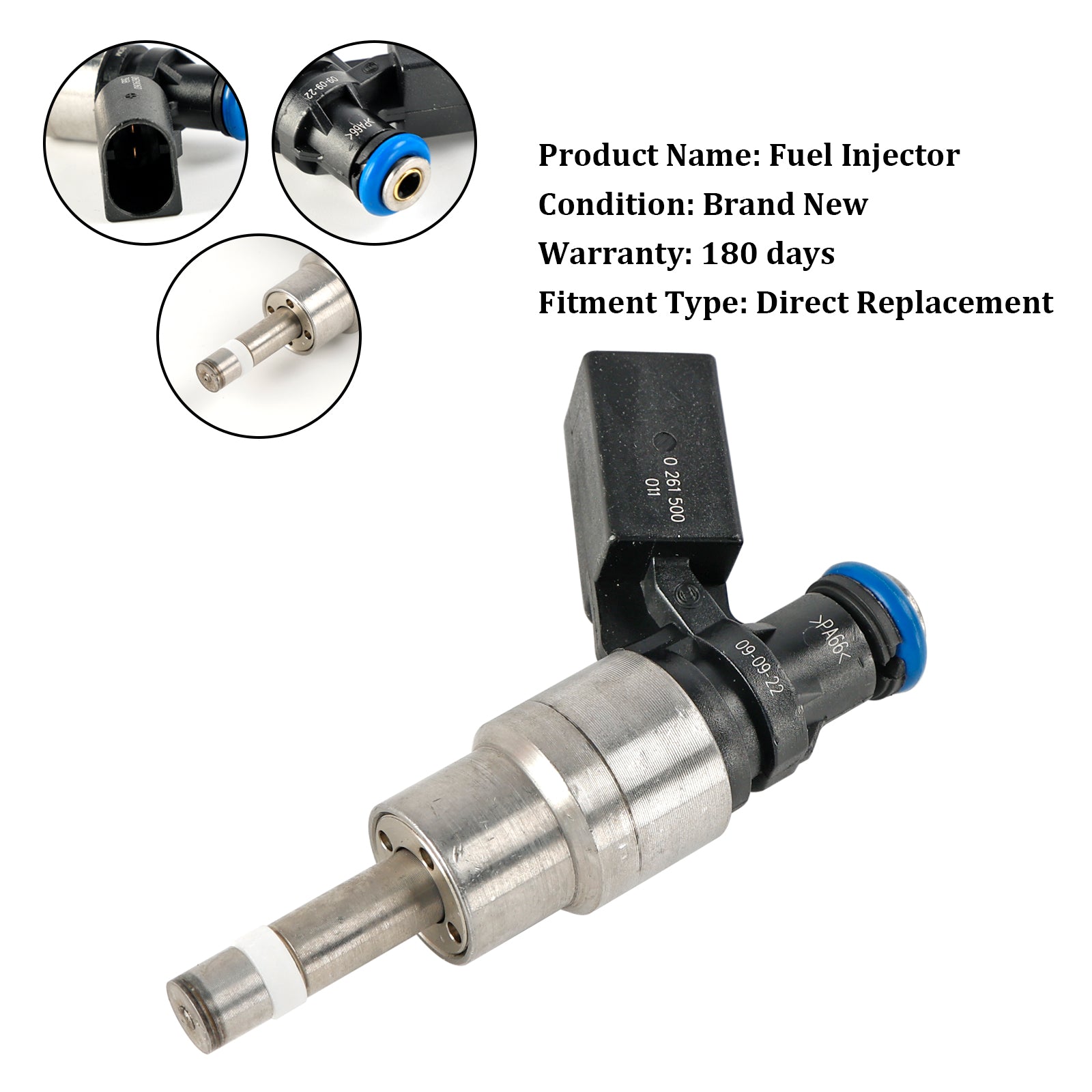 Injecteur de carburant 0261500011 adapté à Audi A4 Avant 8E5 2.0 FSI 02-04 06D906036B, 1 pièce