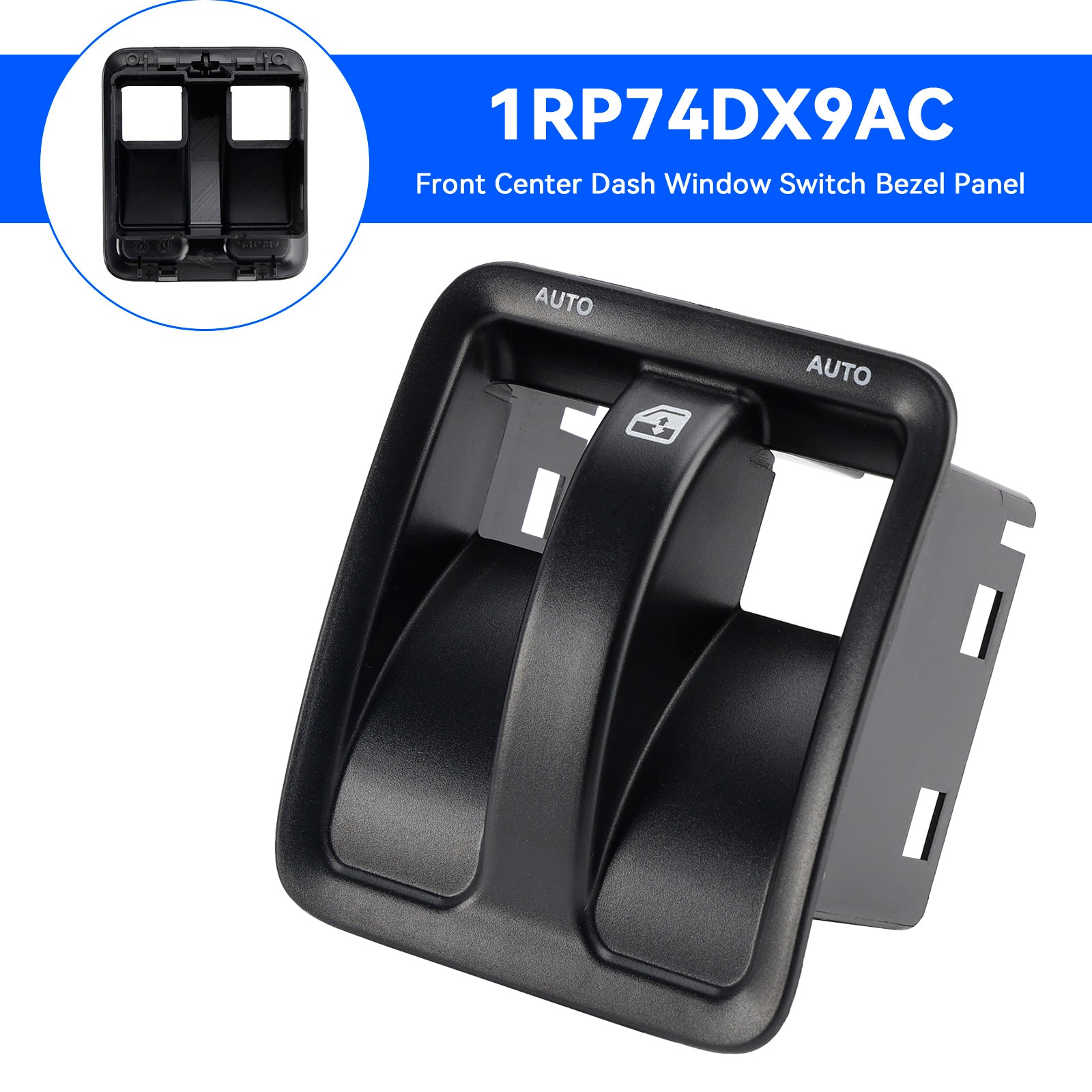 Panel de bisel para interruptor de ventana de tablero central delantero de Jeep Wrangler 2011-2019 1RP74DX9AC