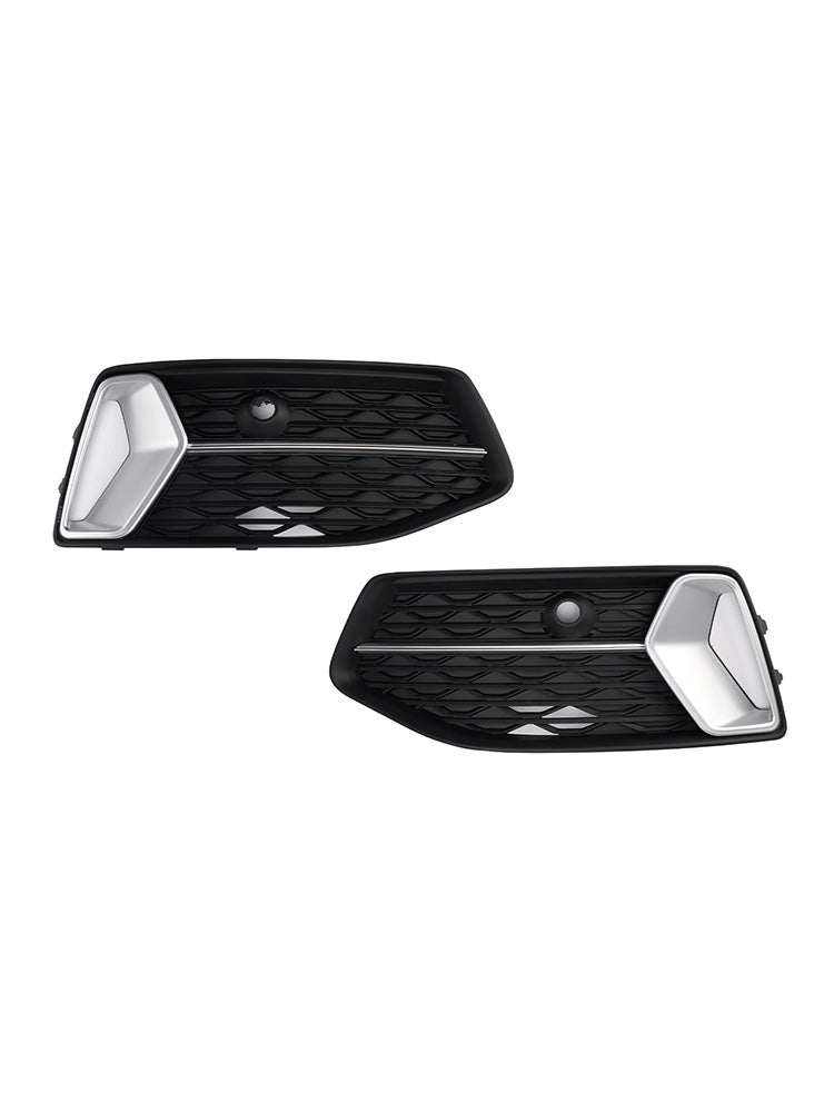 2pcs Bumper de pare-chocs Grille de brouillard Couvercle lumineux ajustement AUDI A6 C8 2019-2023