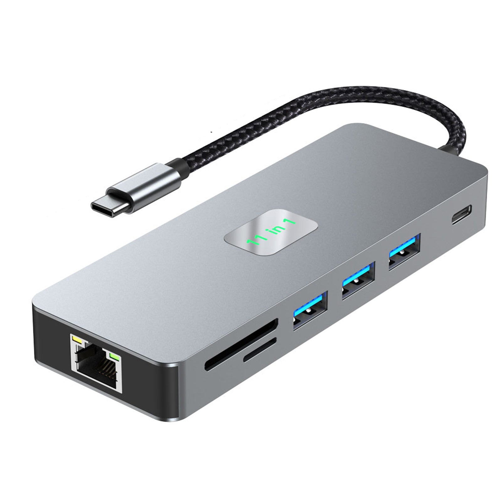 11 in 1 TYPE-C naar RJ45 Gigabit USB3.0 HDMI VGA Audio USB-C data SD/TF PD100W