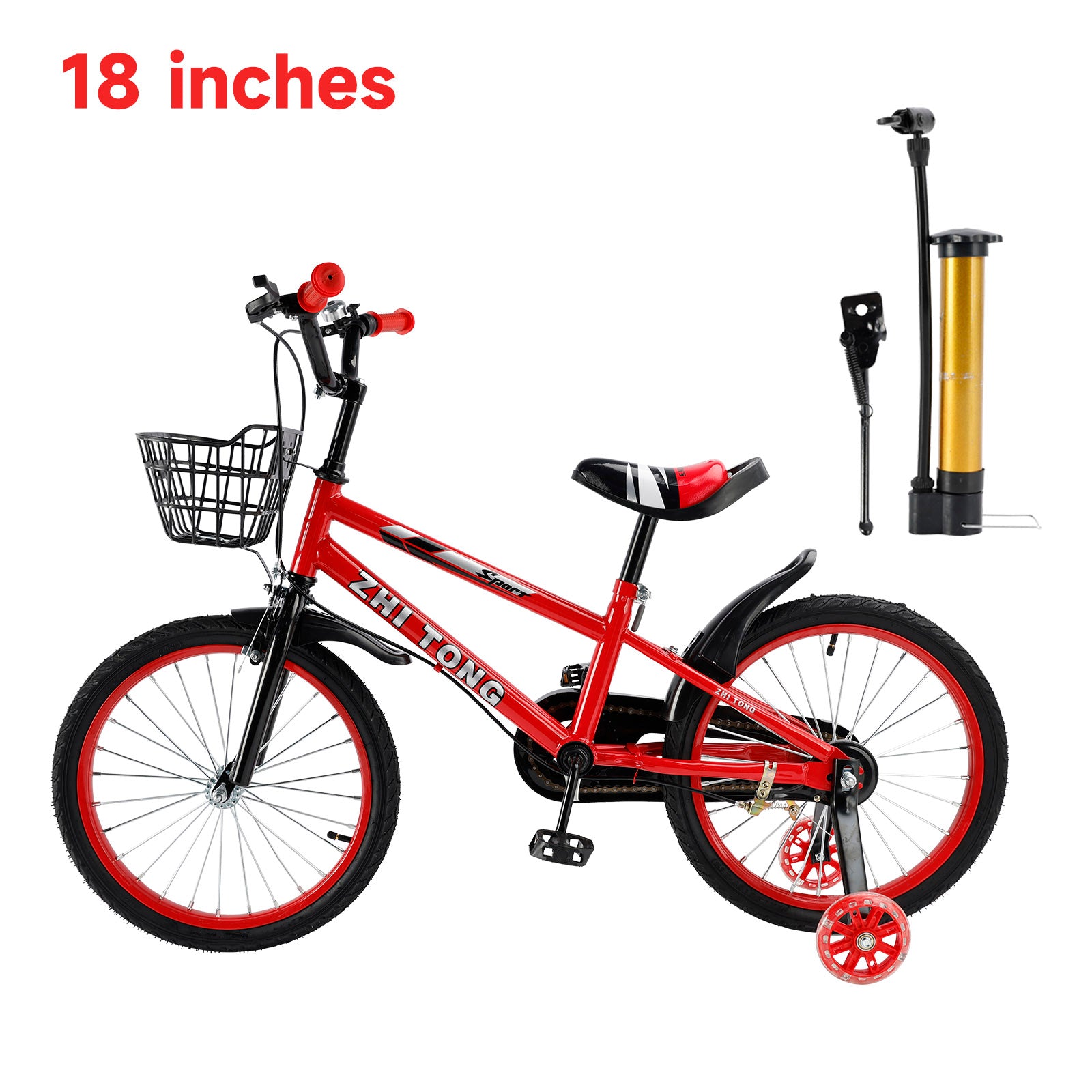 18 inches Kid's Bike Child Bicycle Boys and Girls with auxiliary wheels