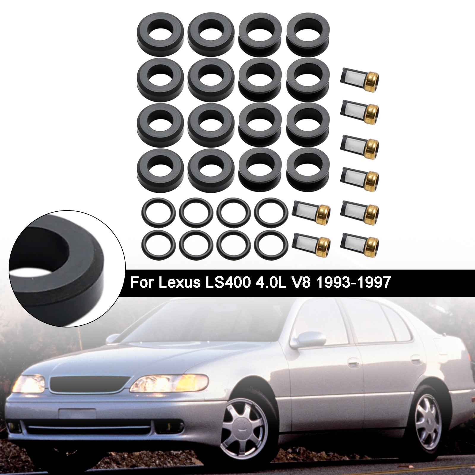 Kits de réparation d'injecteur de carburant 23250-50020 adaptés à Lexus LS400 SC400 4.0L V8 1992-97