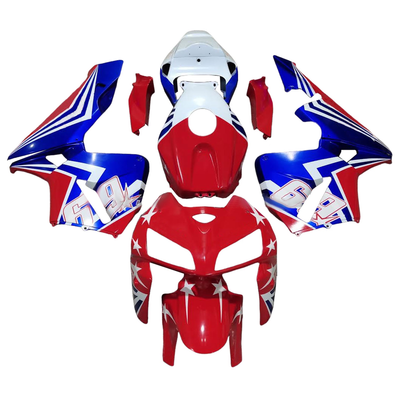Injektionsmässa Kit Bodywork Plastic ABS för Honda CBR600RR 2005-2006 F5
