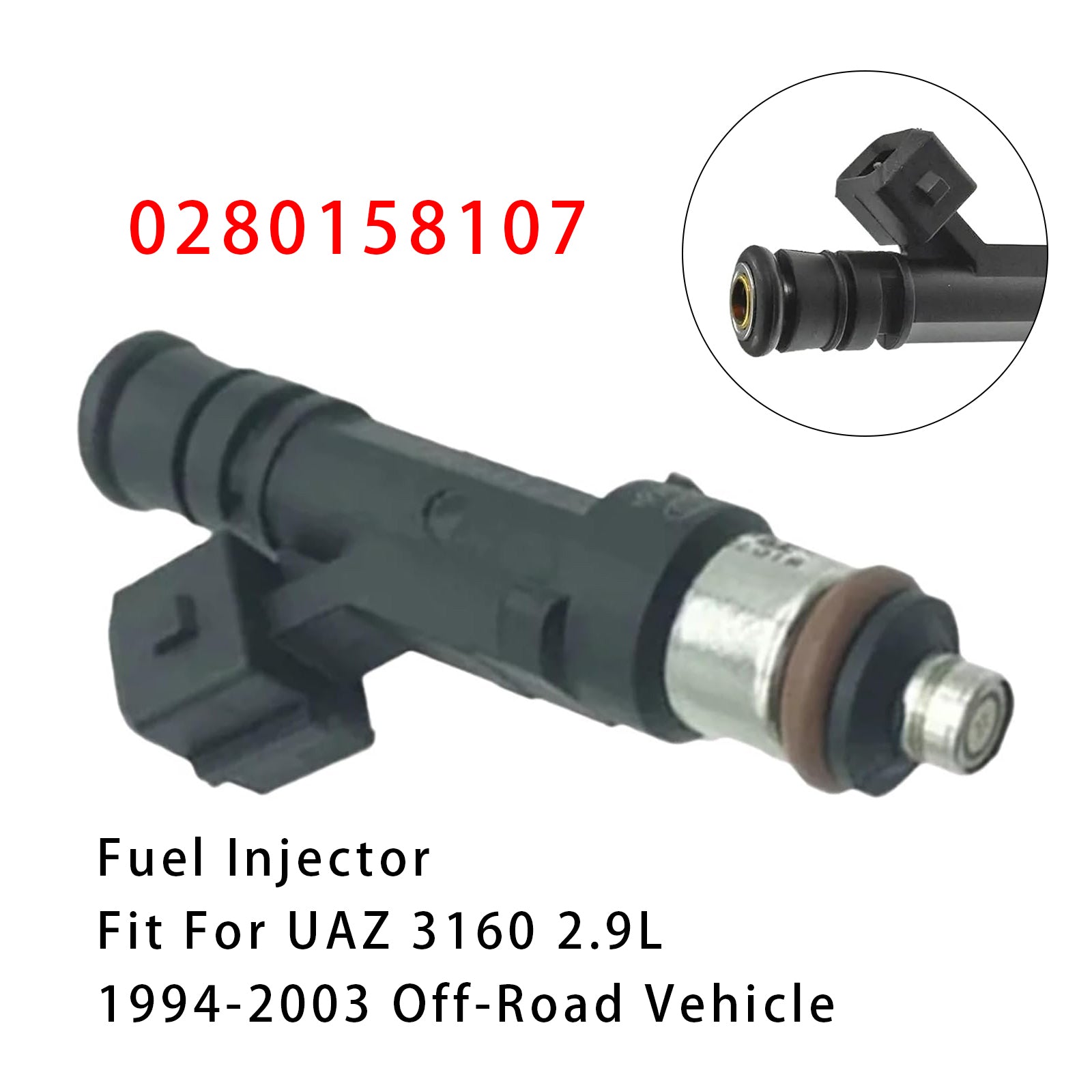 1994-2003 UAZ 3160 2.9L 1Pcs Fuel Injector 0280158107