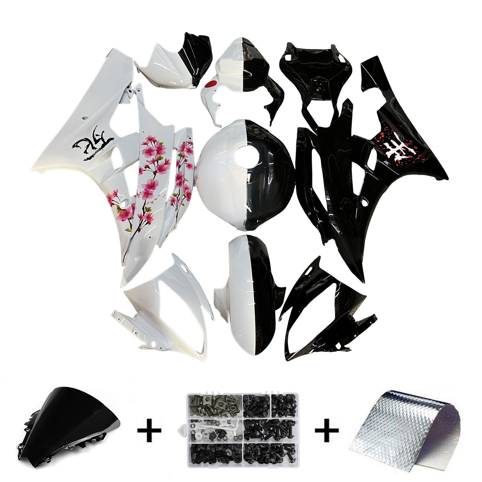 Kit de carénage d'injection carrosserie plastique ABS pour Yamaha YZFR6 YZF-R6 2006-2007