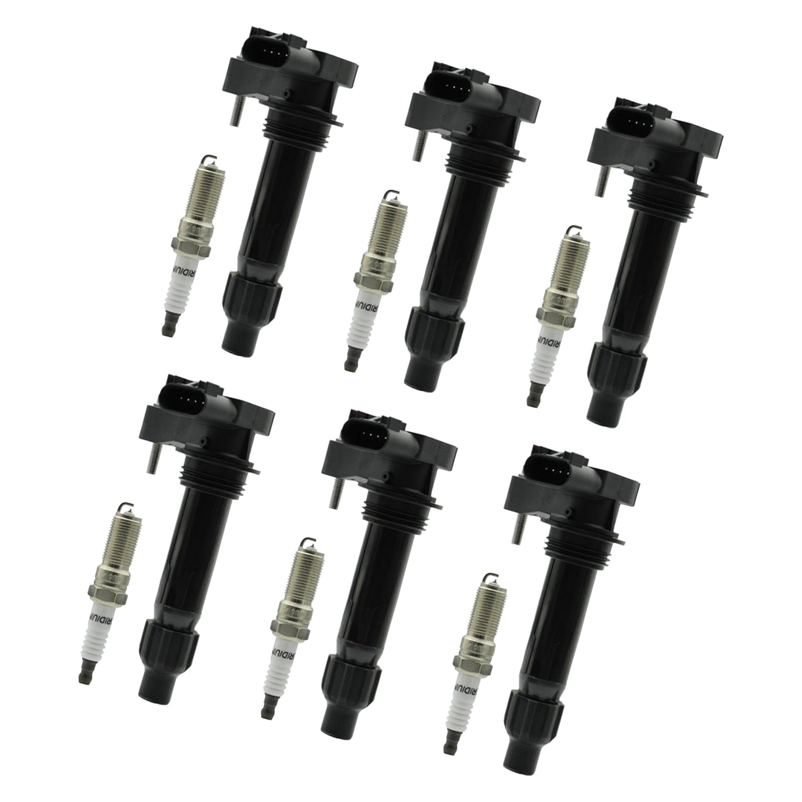 6 Ignition coil+6 Spark Plug UF569 For Cadillac GMC Acadia Buick