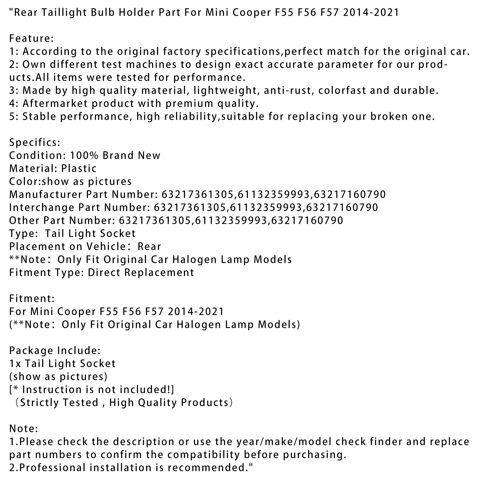 2014-2021 Mini Cooper F55 F56 F57 Zadný zadný zadok